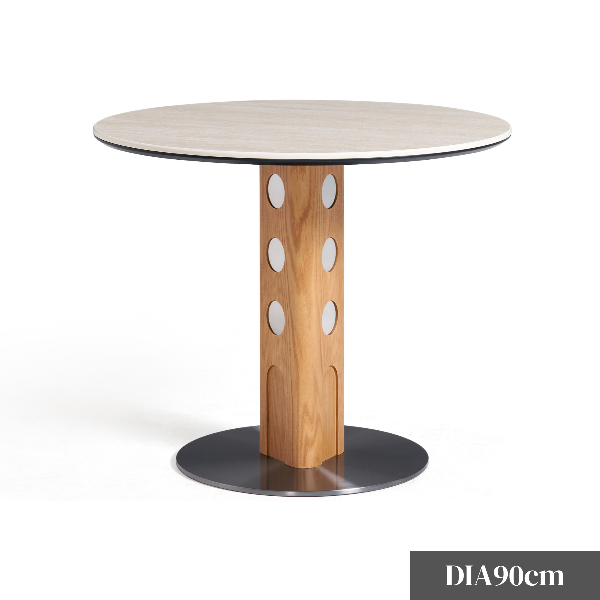 Linspire Sloane Dining Table, Stone & Natural Wood