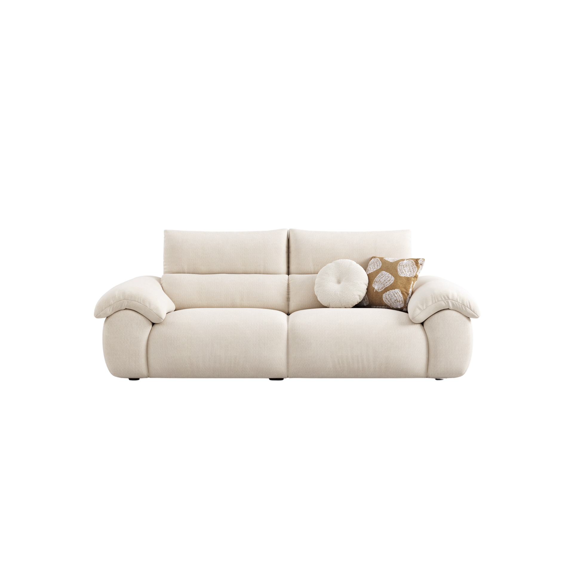 Linspire Veva Chenille 3-Seater Sofa, Off-White