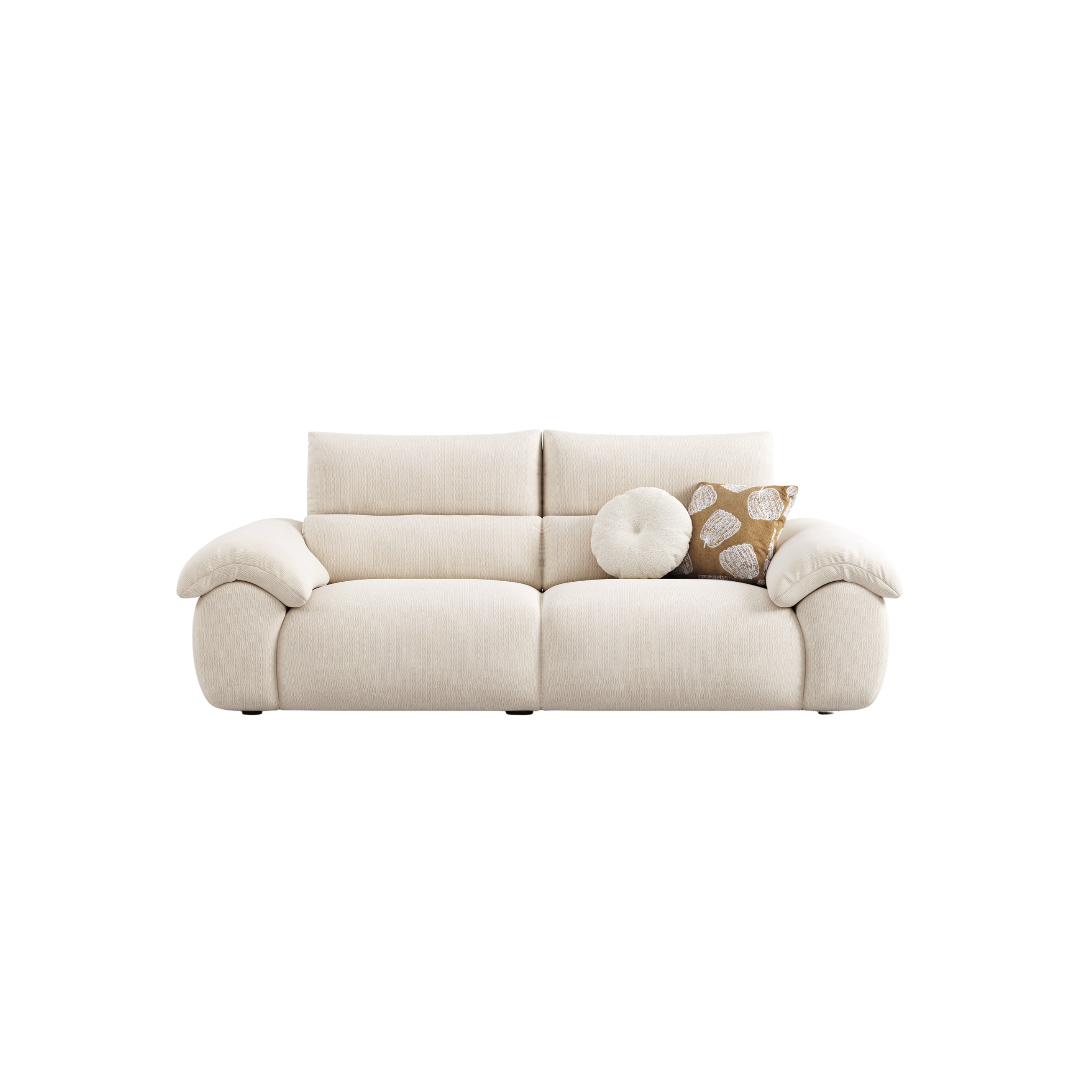 Linspire Veva Chenille 3-Seater Sofa, Off-White