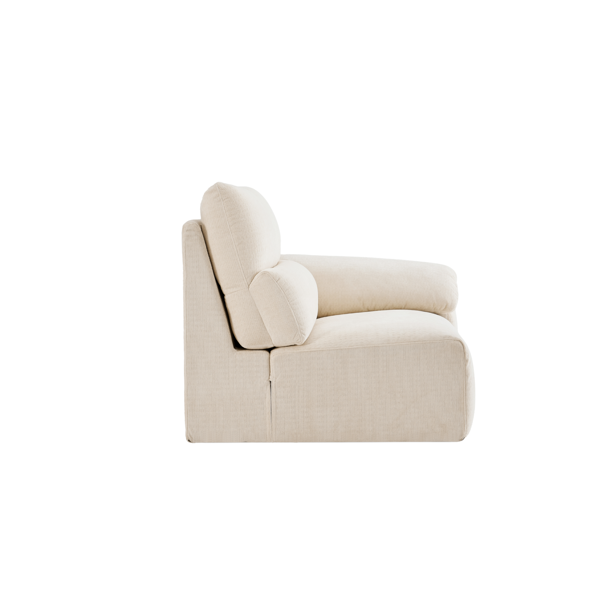 Linspire Veva Chenille 3-Seater Sofa, Off-White
