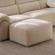 Linspire Veva Chenille Ottoman, Off-White