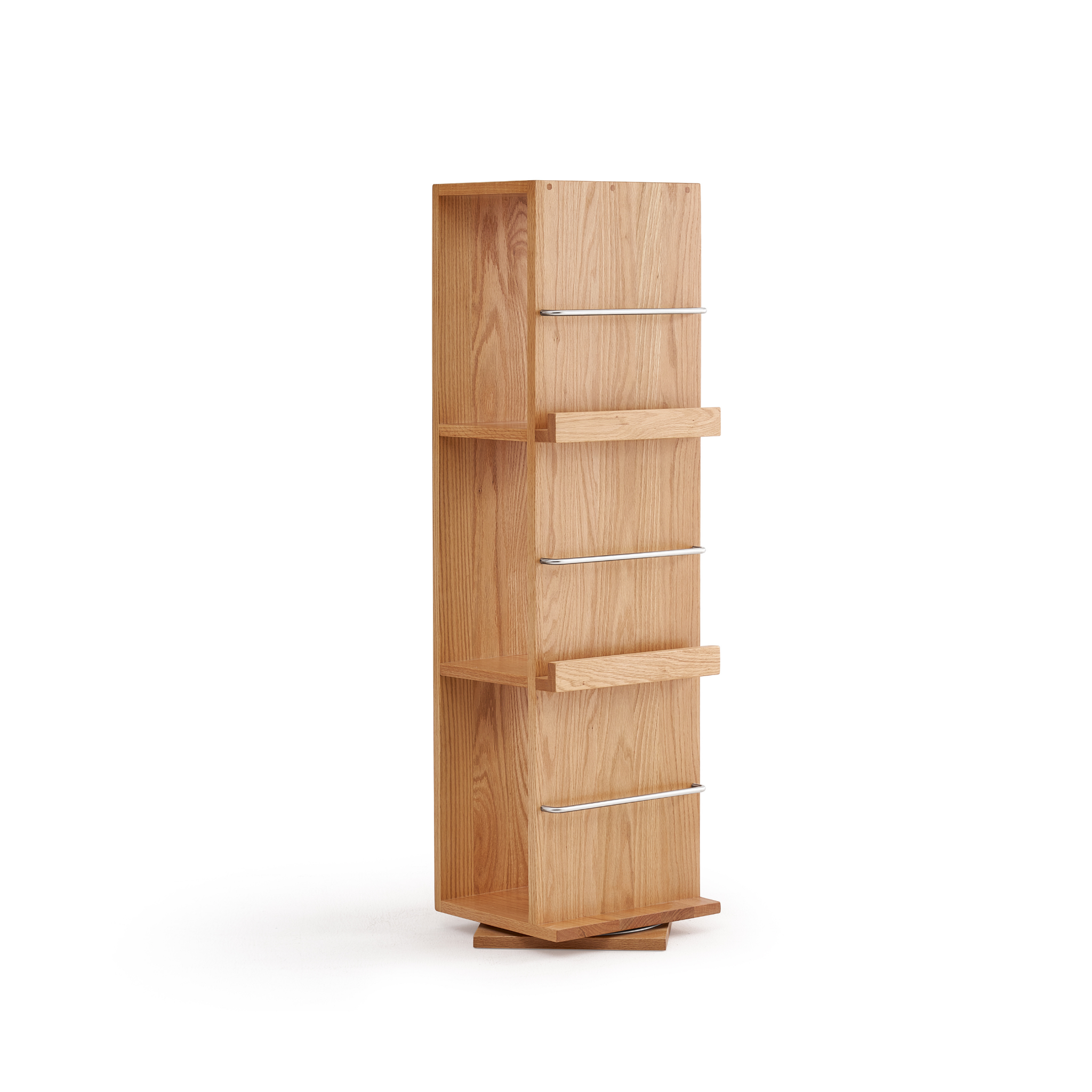 Linspire Slim Solid Wood Rotating Bookshelf