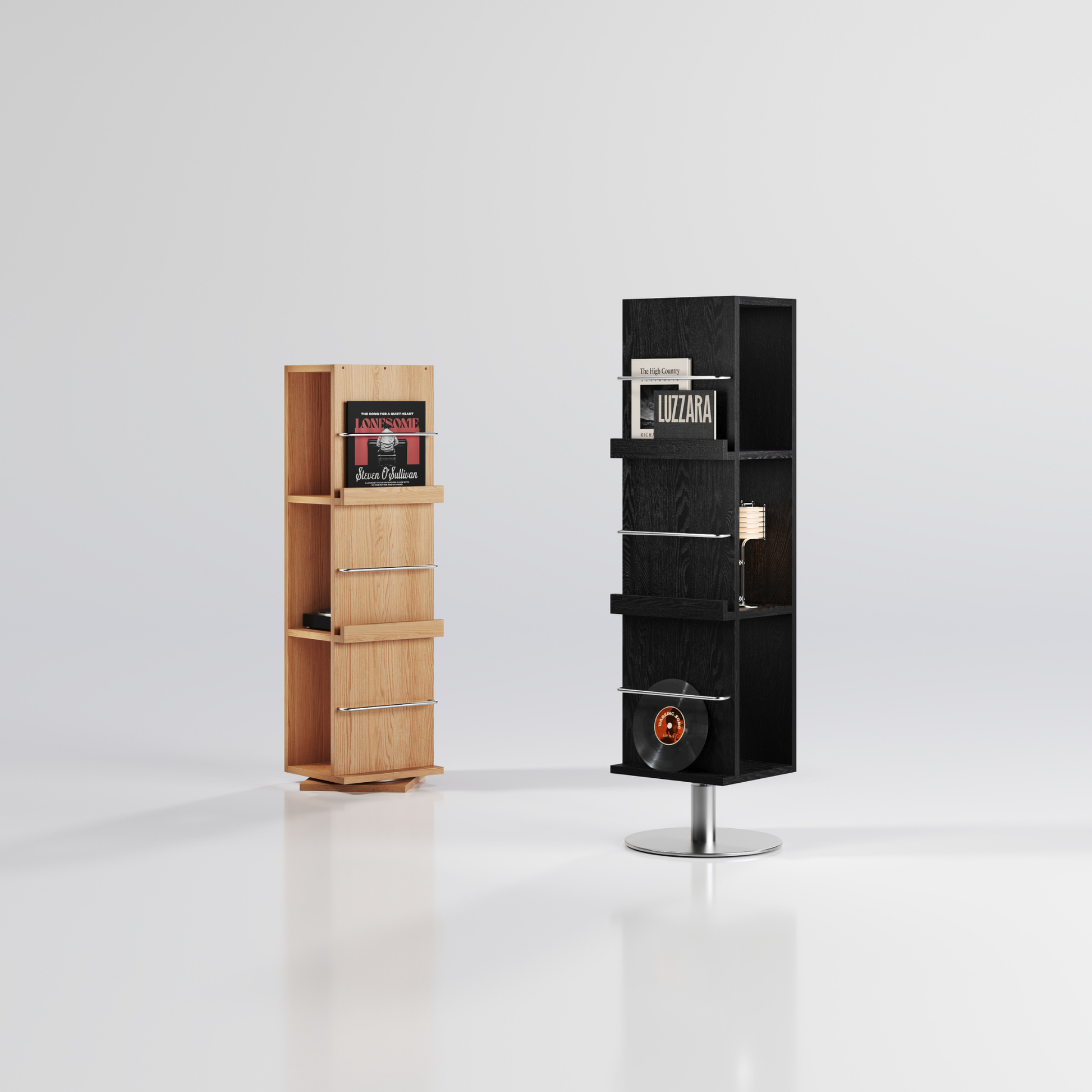 Linspire Slim Solid Wood Rotating Bookshelf