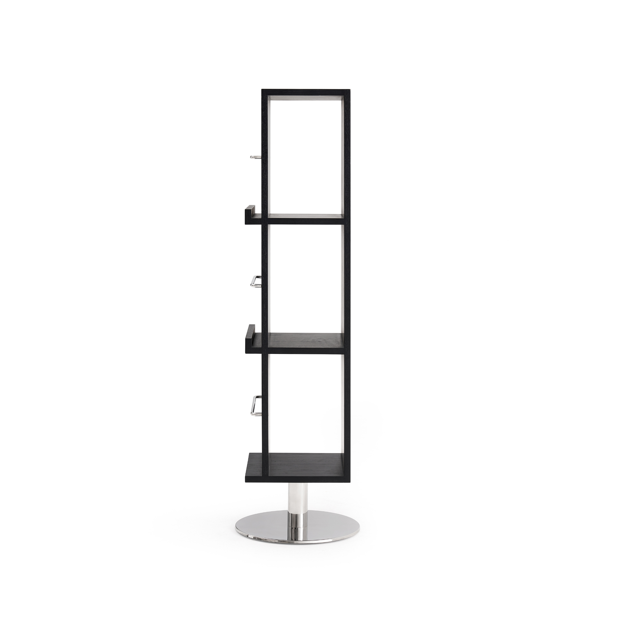 Linspire Slim Solid Wood Rotating Bookshelf with Metal Base