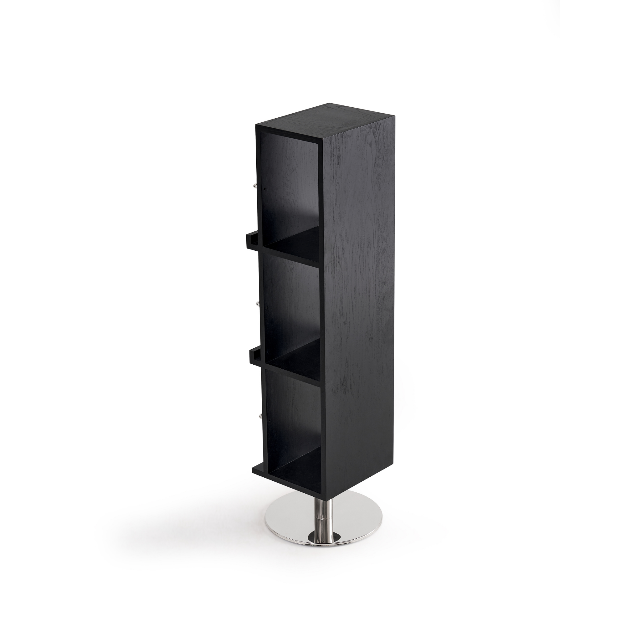 Linspire Slim Solid Wood Rotating Bookshelf with Metal Base
