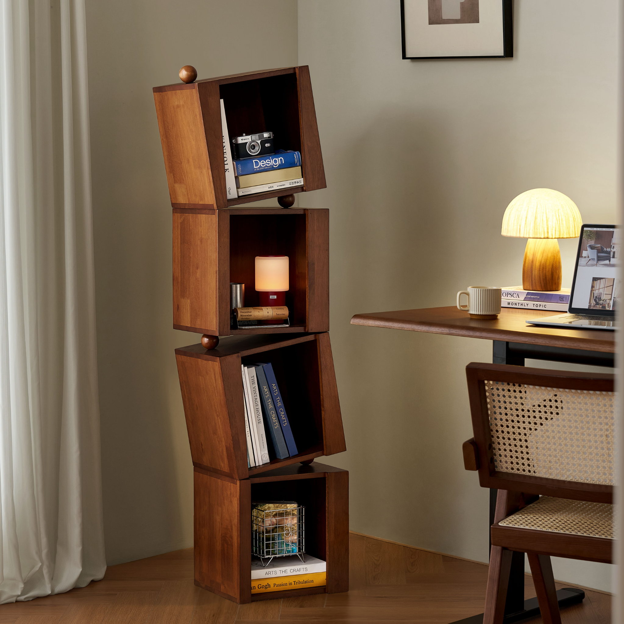 Linspire Ember Solid Wood Bookcase