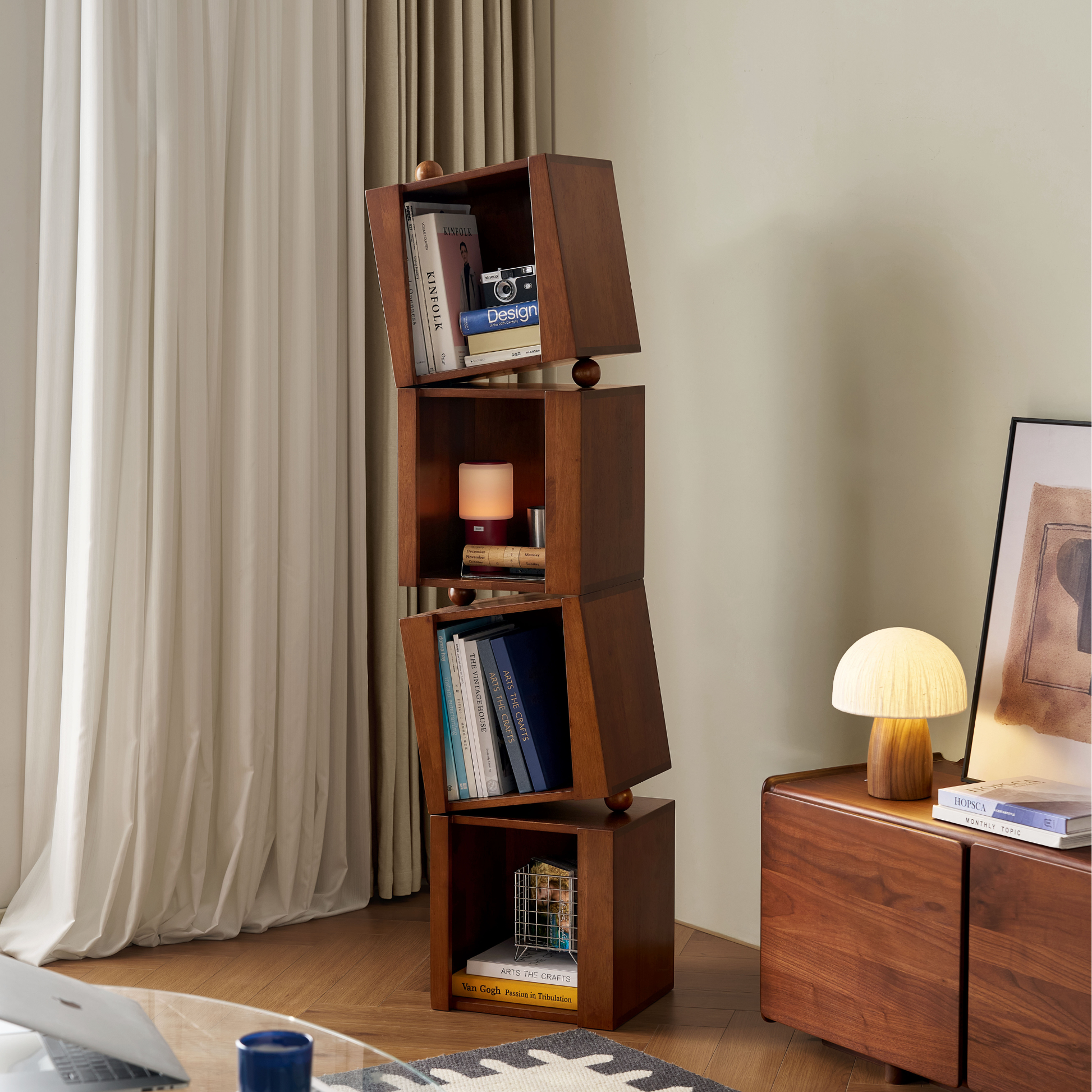 Linspire Ember Solid Wood Bookcase