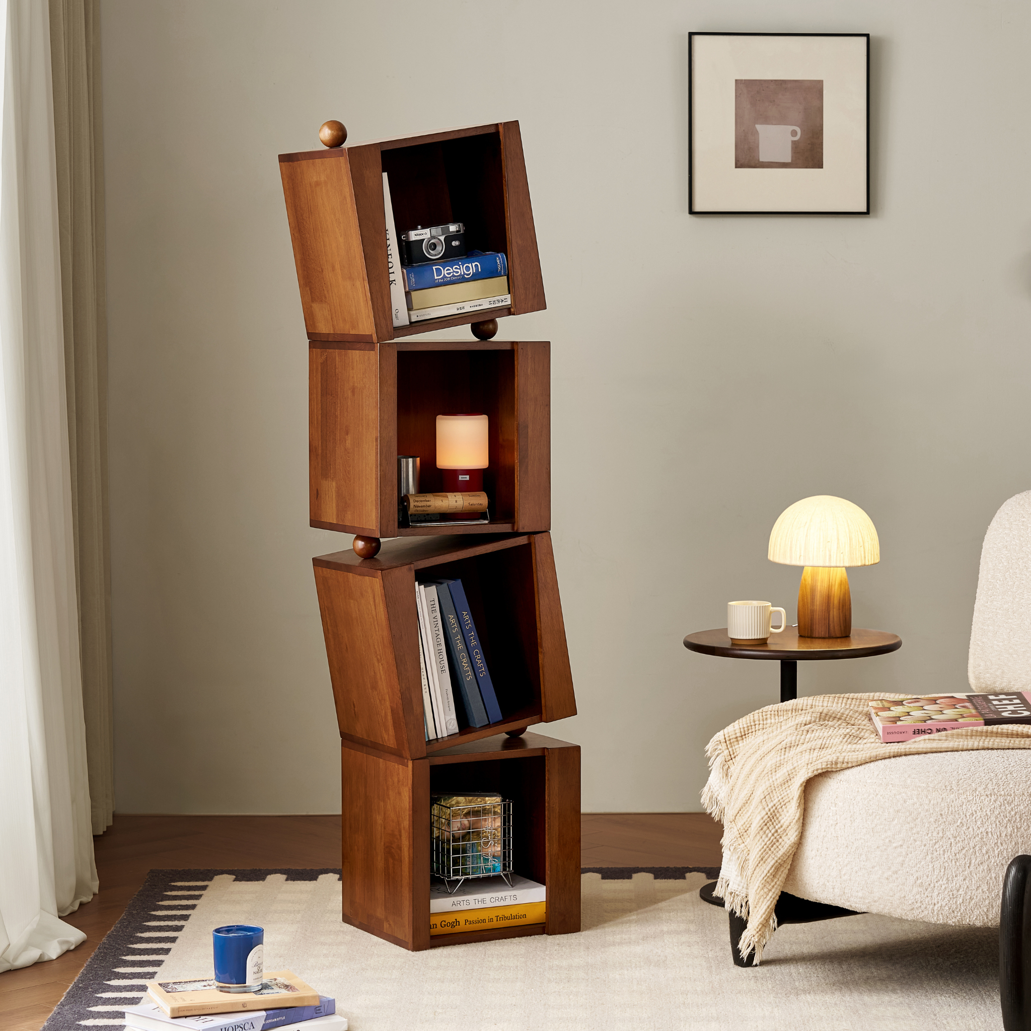 Linspire Ember Solid Wood Bookcase