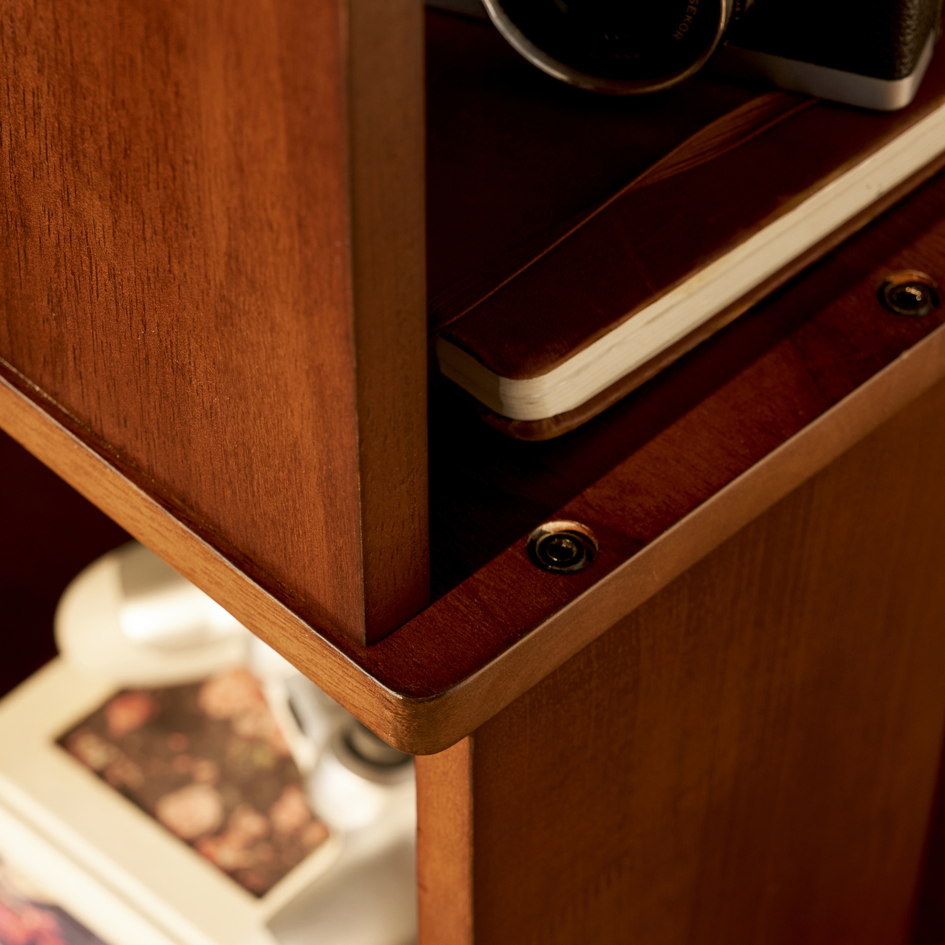 Linspire Ember Solid Wood Swivel Bookcase