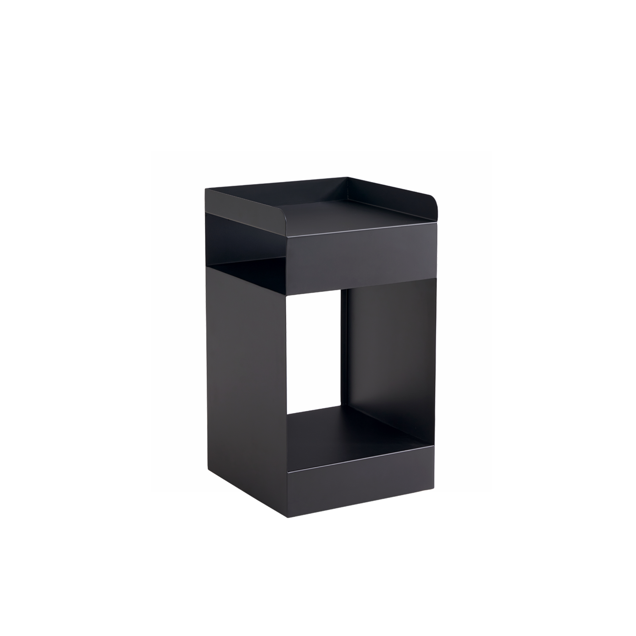 Linspire Block Side Table with Castors, Black