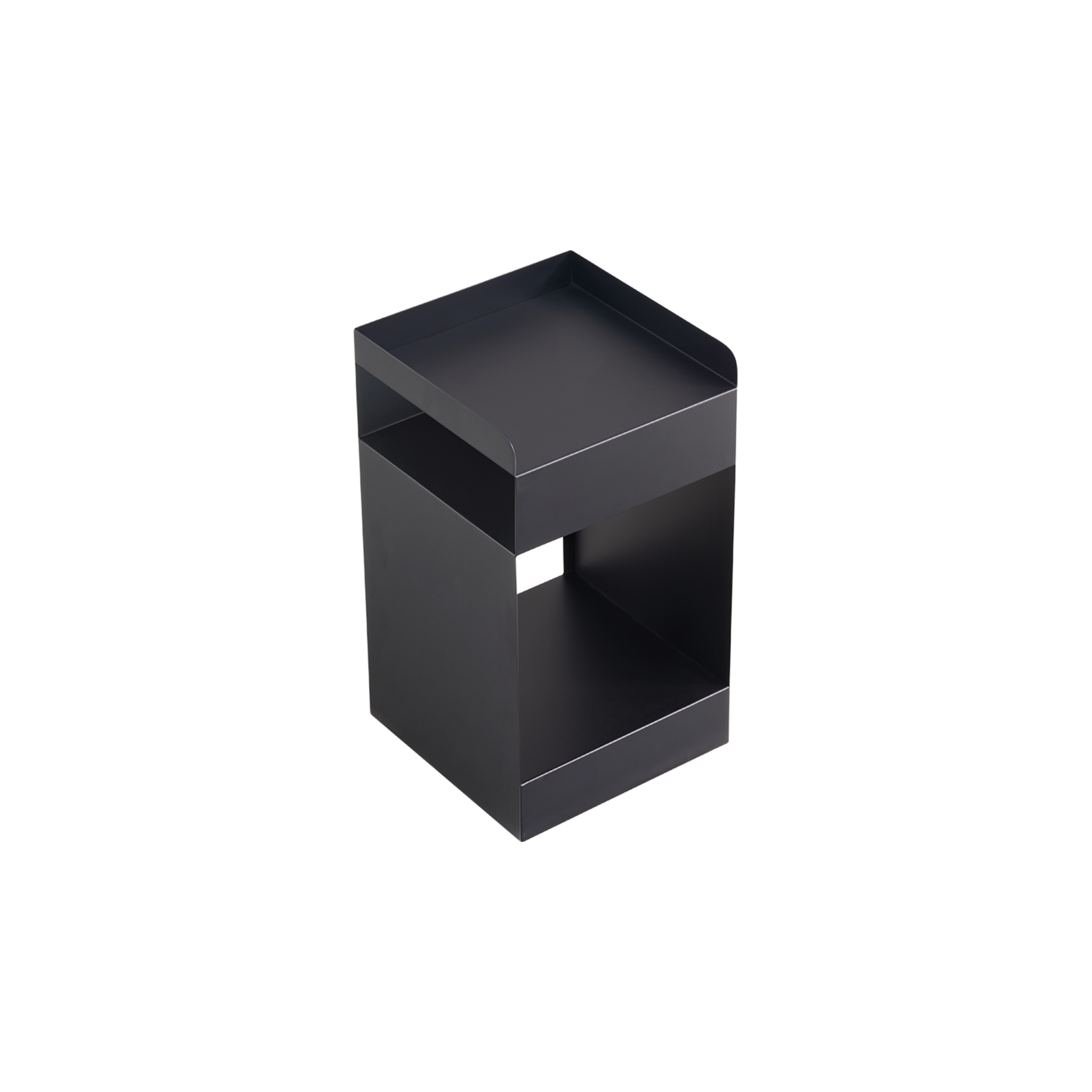 Linspire Block Side Table with Castors, Black