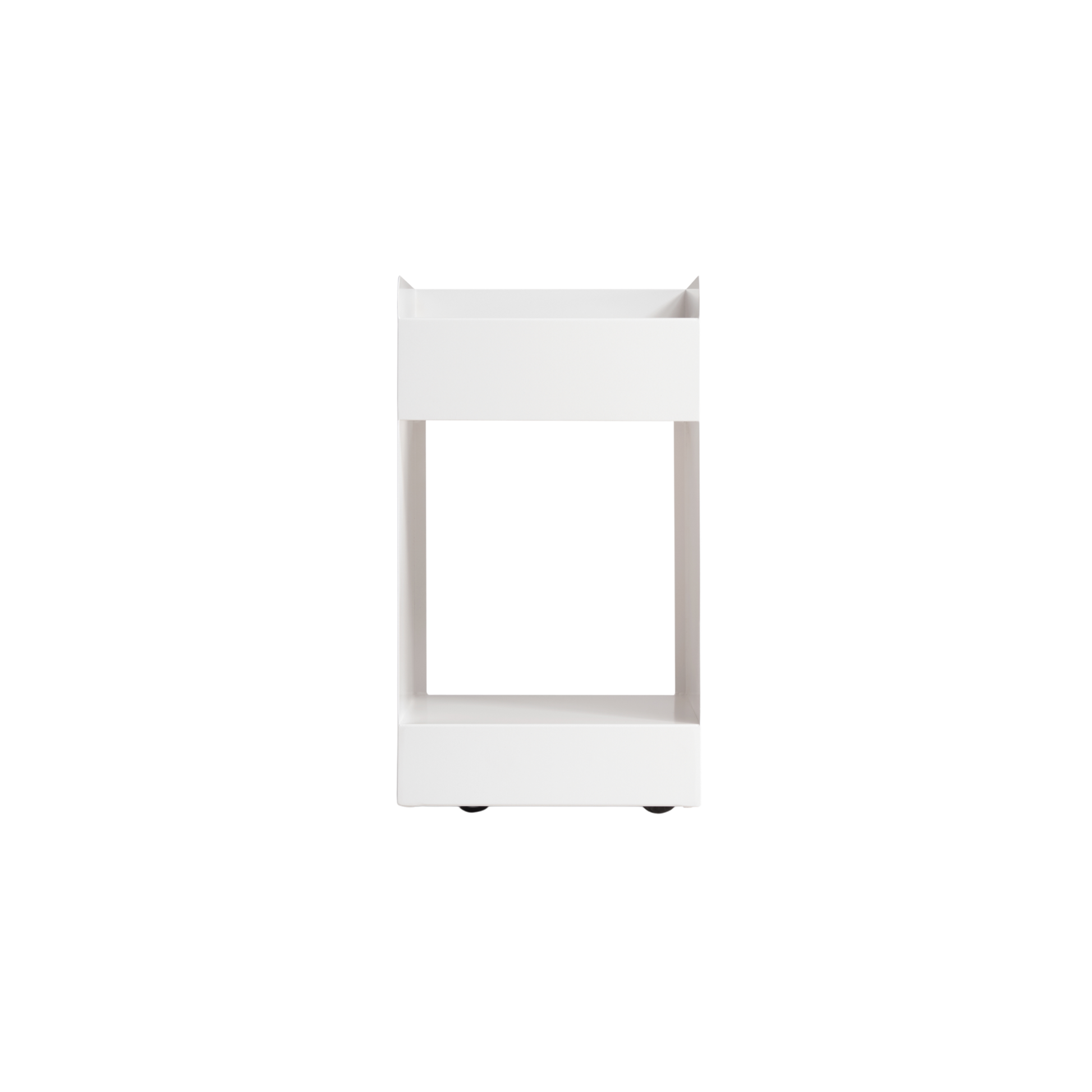 Linspire Block Side Table with Castors, White