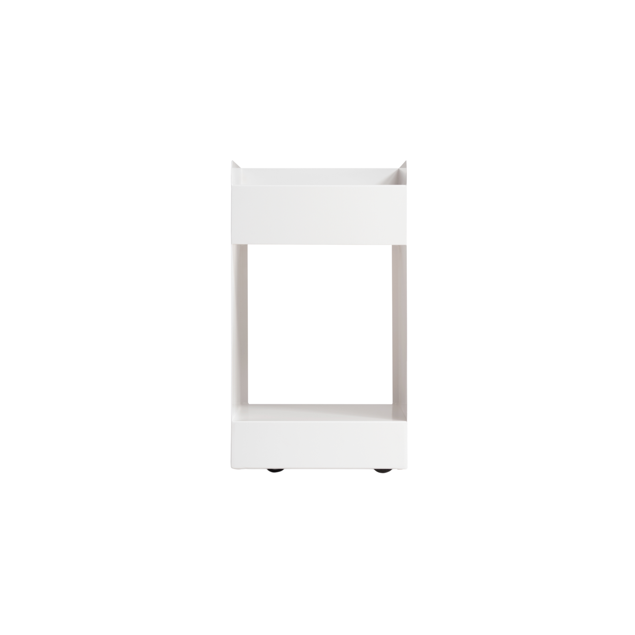 Linspire Block Side Table with Castors, White