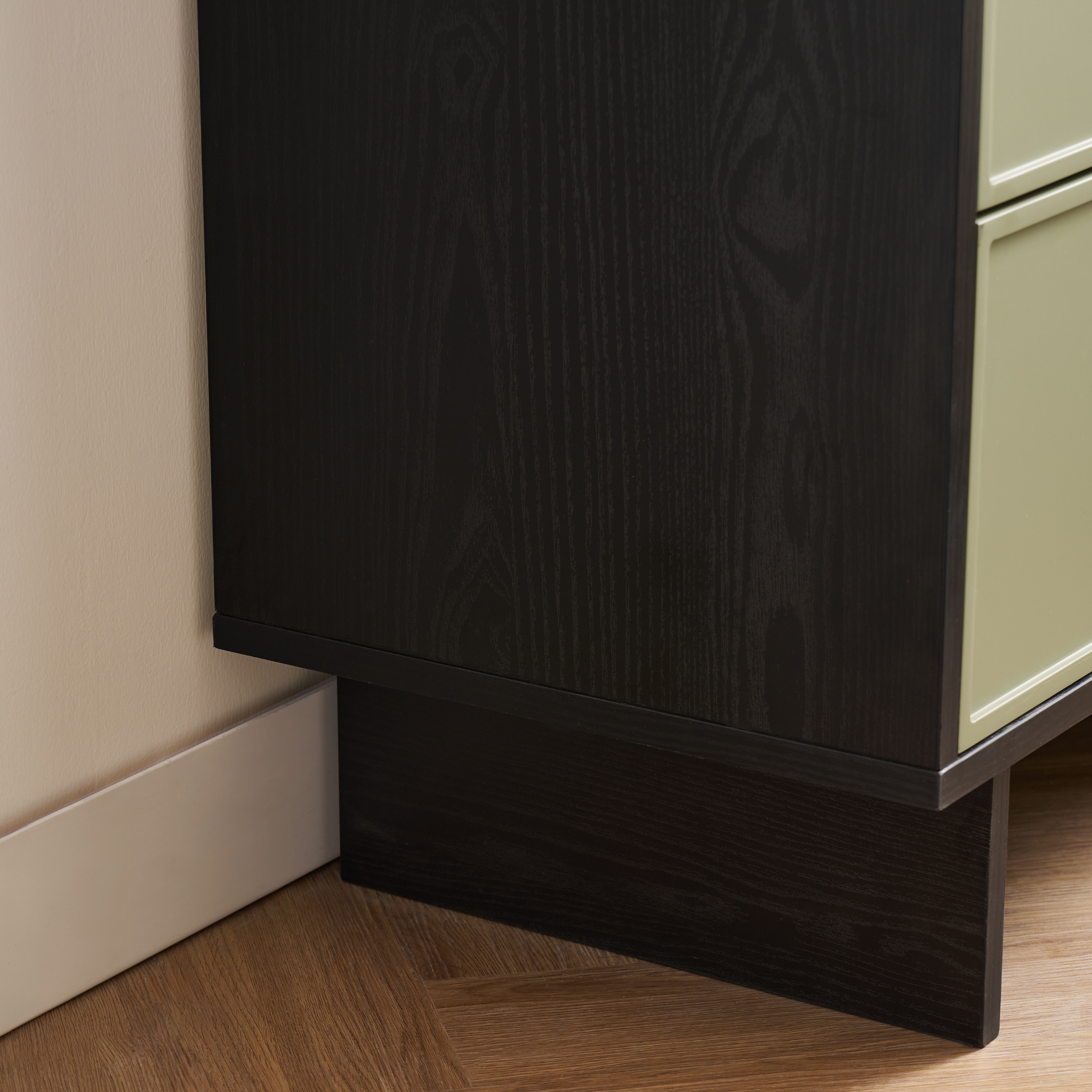 Linspire Duo Chest Of 6 Drawers, Black & Green