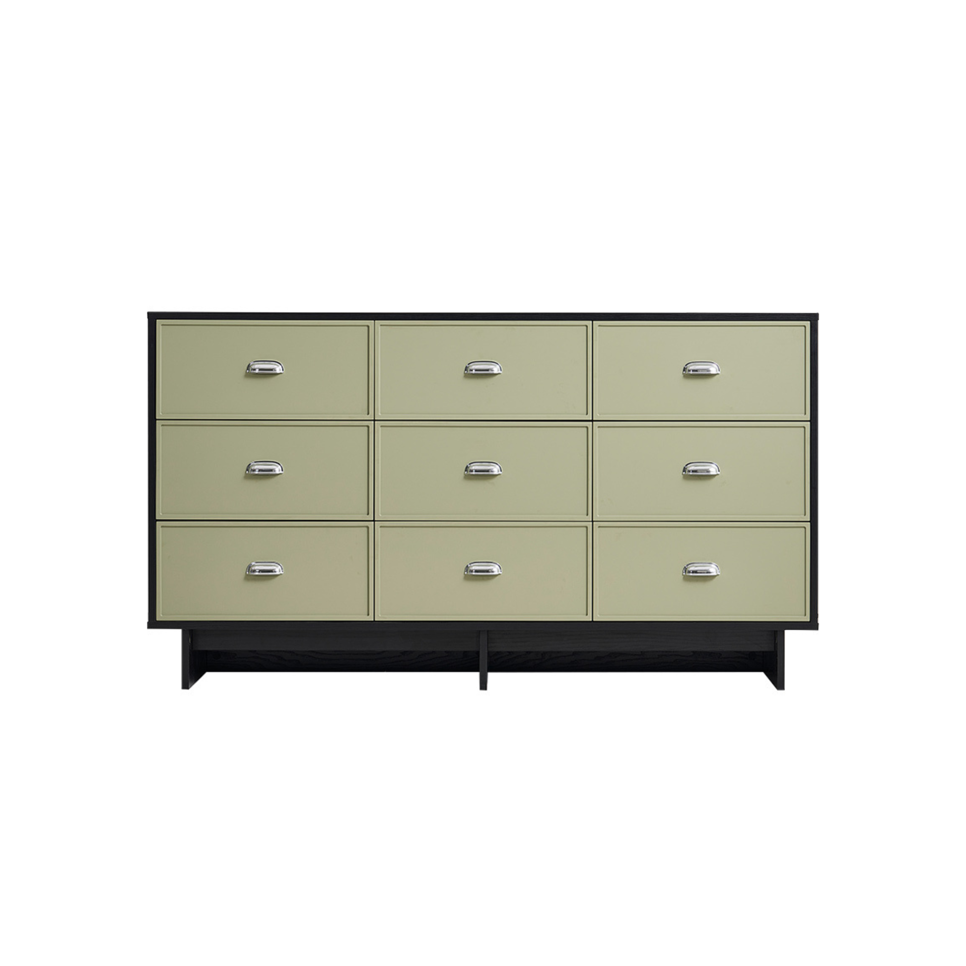 Linspire Duo Chest Of 9 Drawers, Black & Green