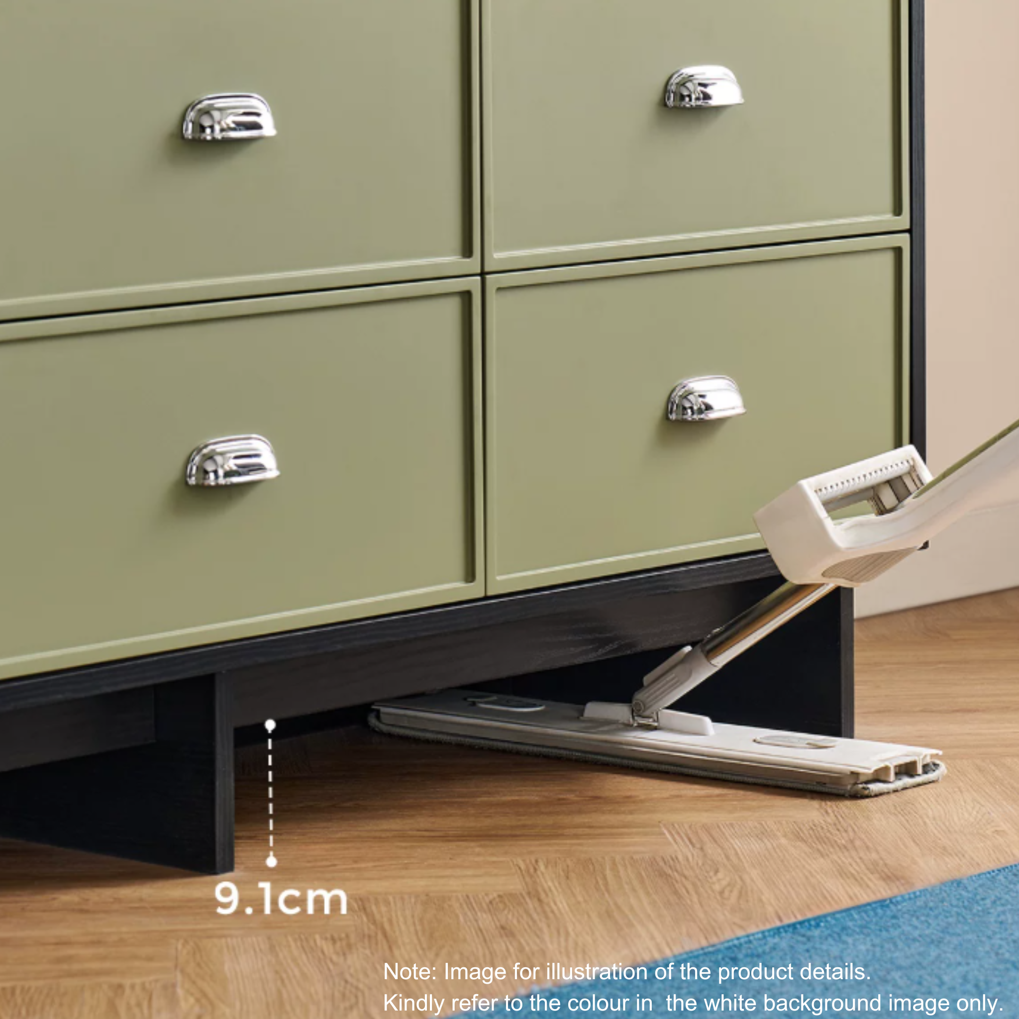 Linspire Duo Chest Of 9 Drawers, Dark Wood & Yellow