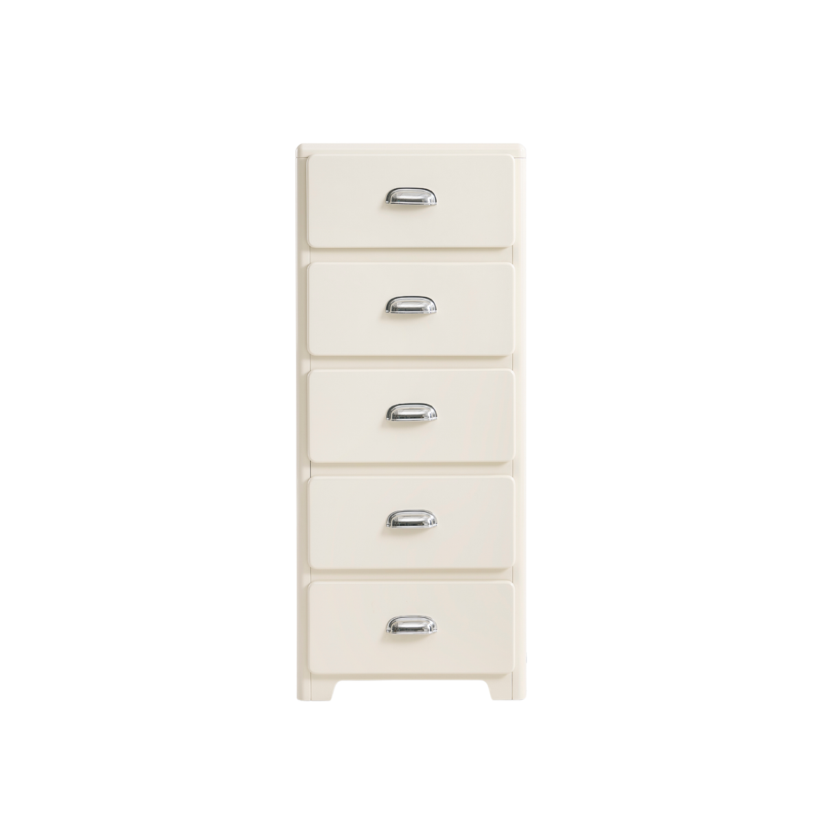 Linspire Willow Narrow Chest of 5 Drawers, Off-White