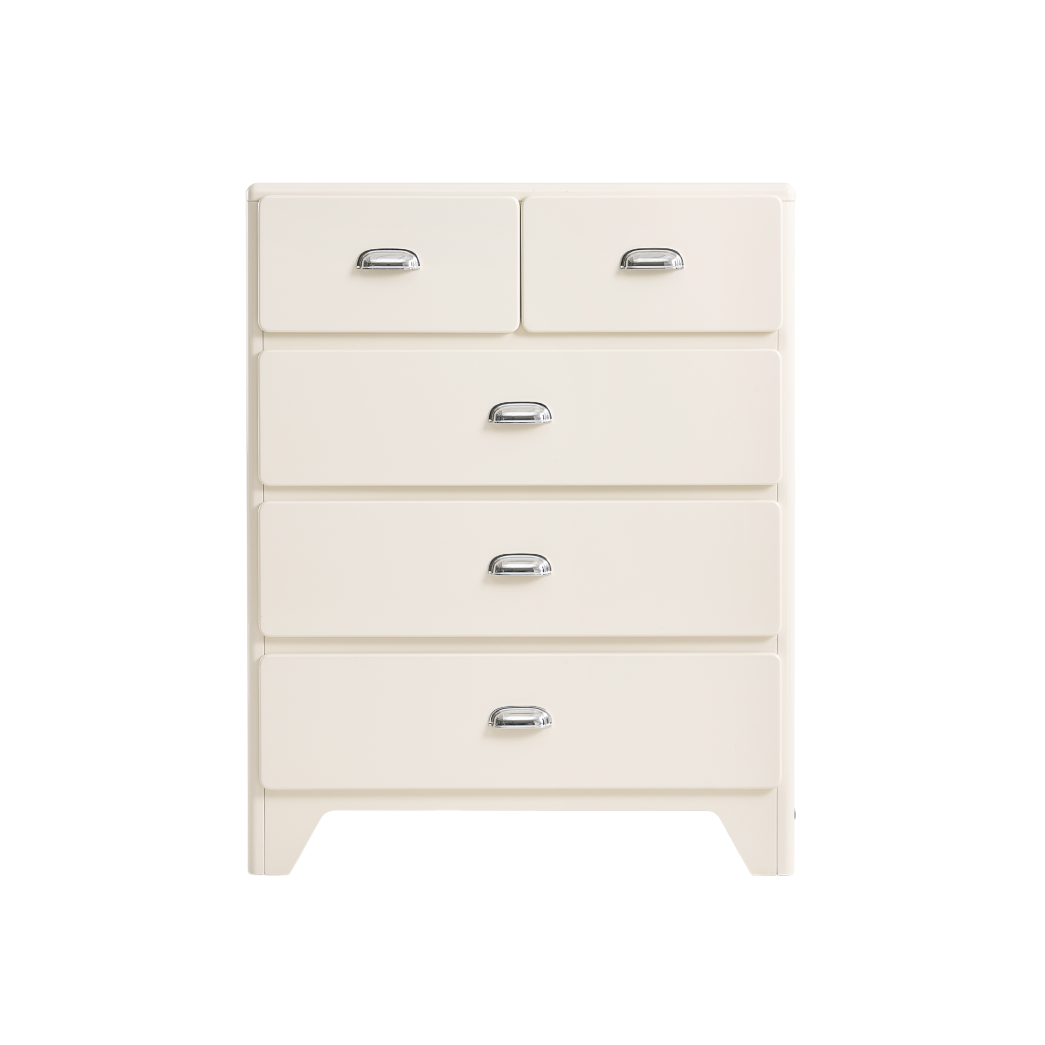 Linspire Willow Wide Chest of 5 Drawers, Off-White
