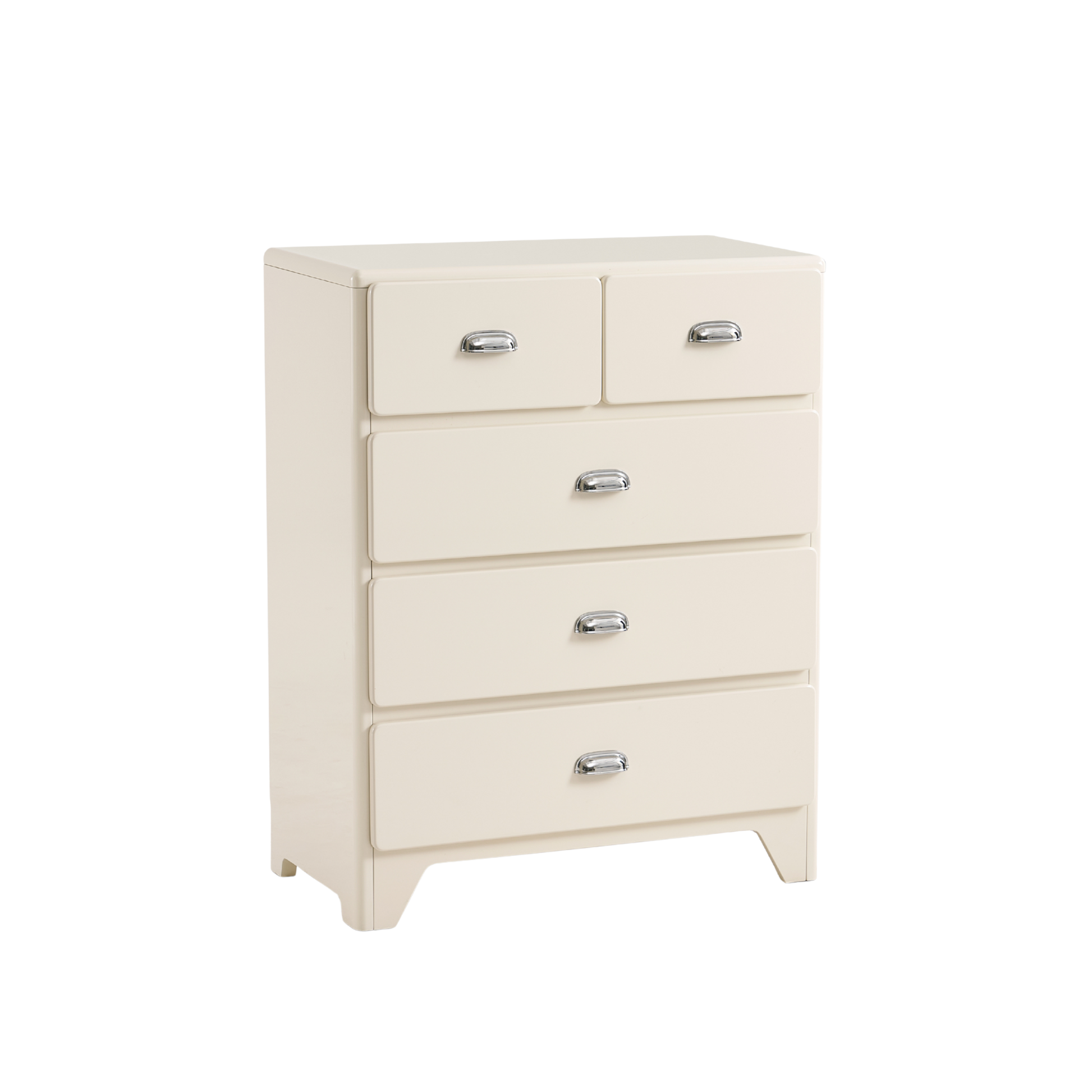 Linspire Willow Wide Chest of 5 Drawers, Off-White