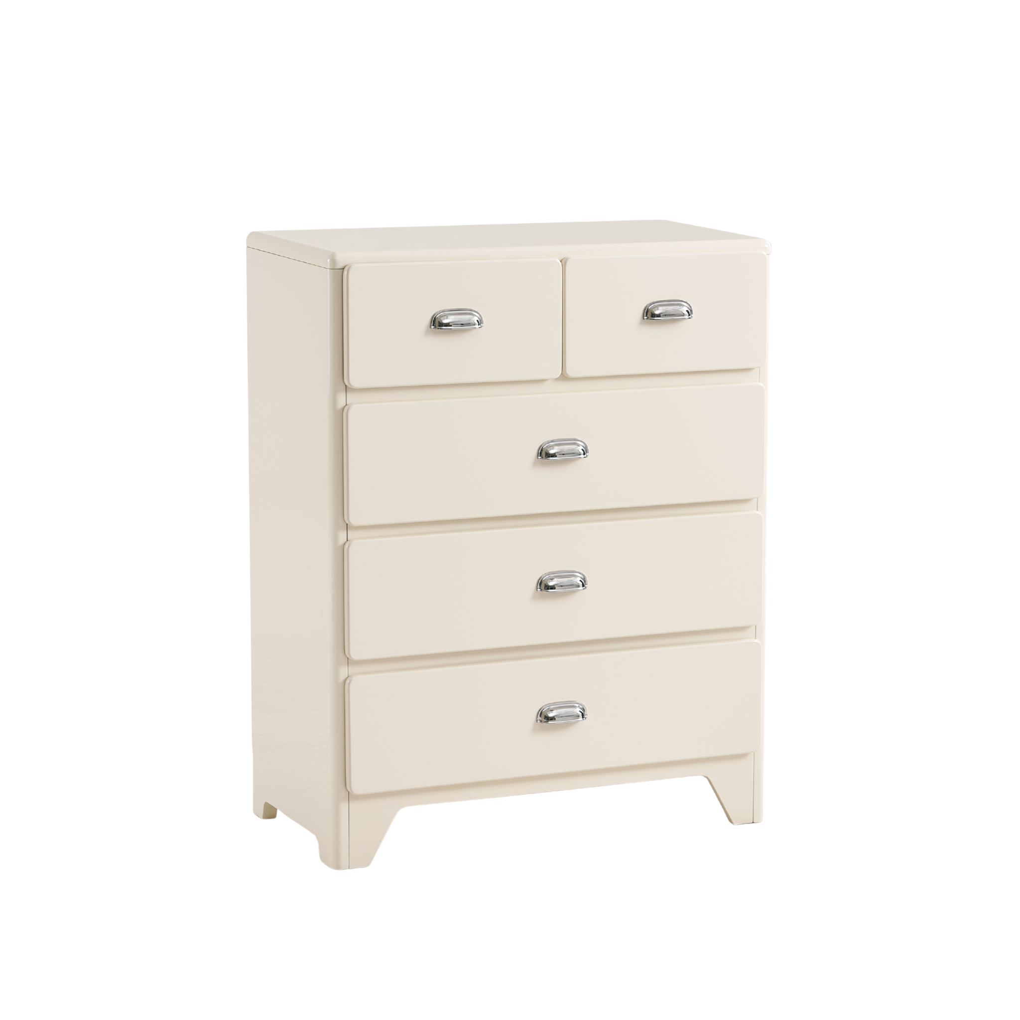 Linspire Willow Wide Chest of 5 Drawers, Off-White