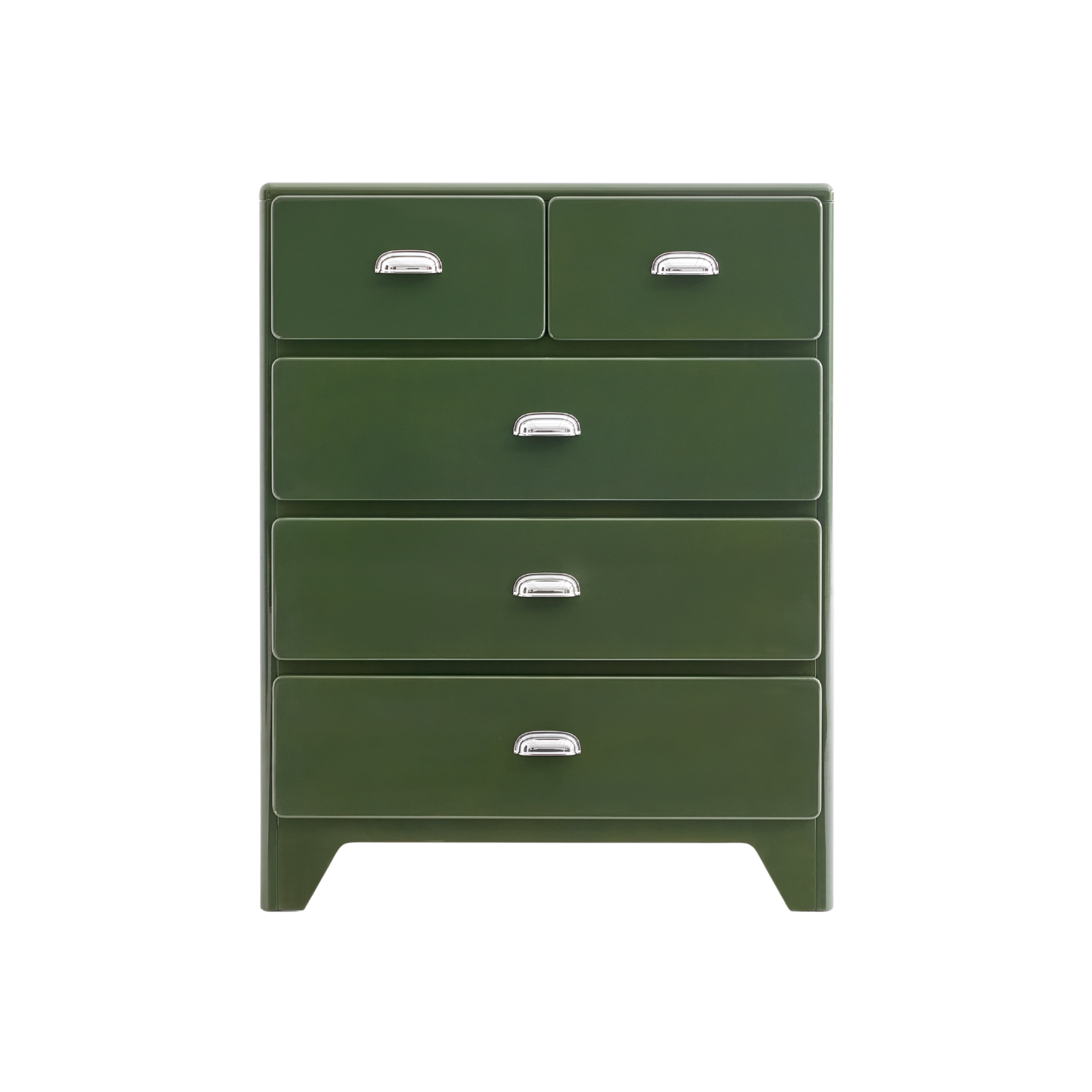 Linspire Willow Wide Chest of 5 Drawers, Green