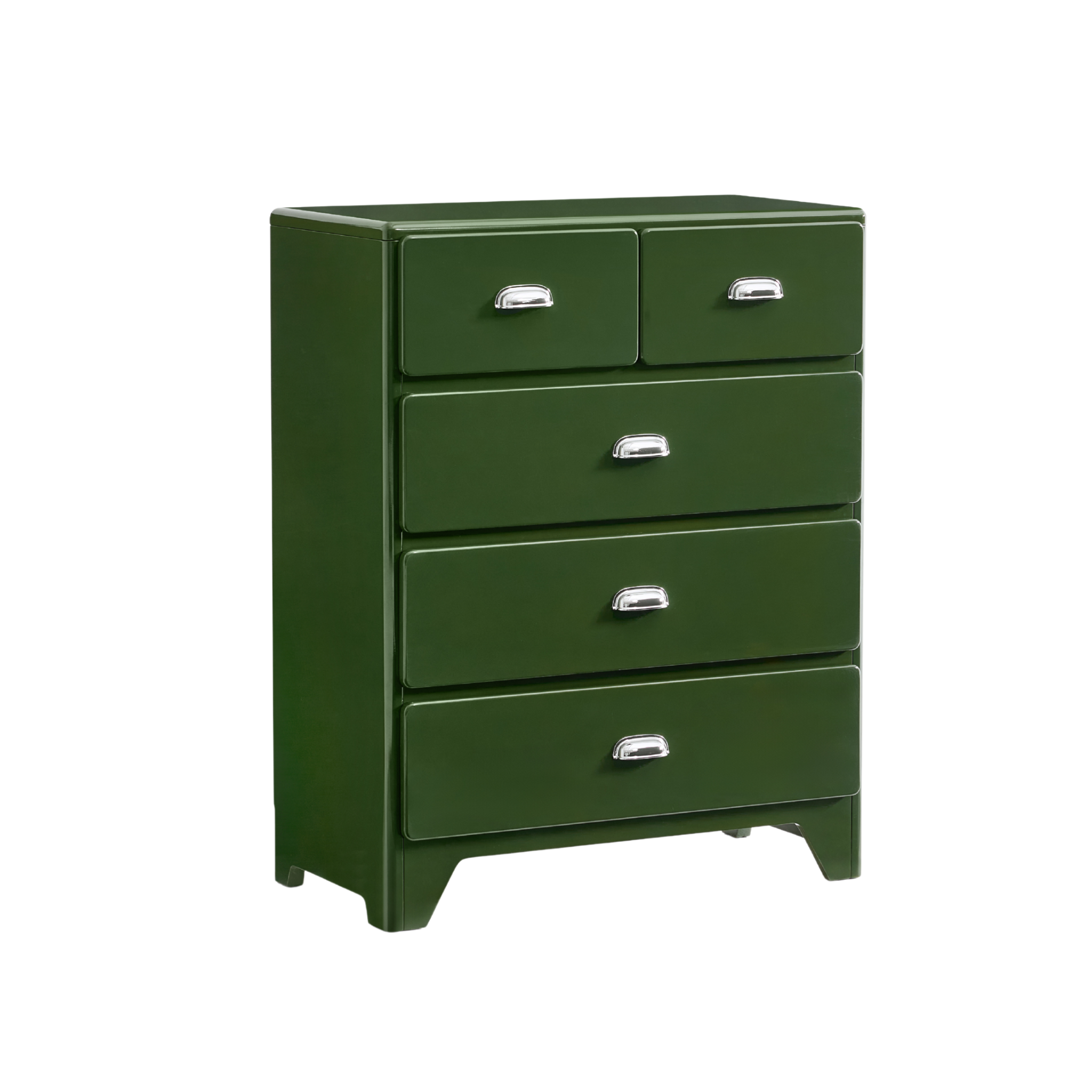Linspire Willow Wide Chest of 5 Drawers, Green