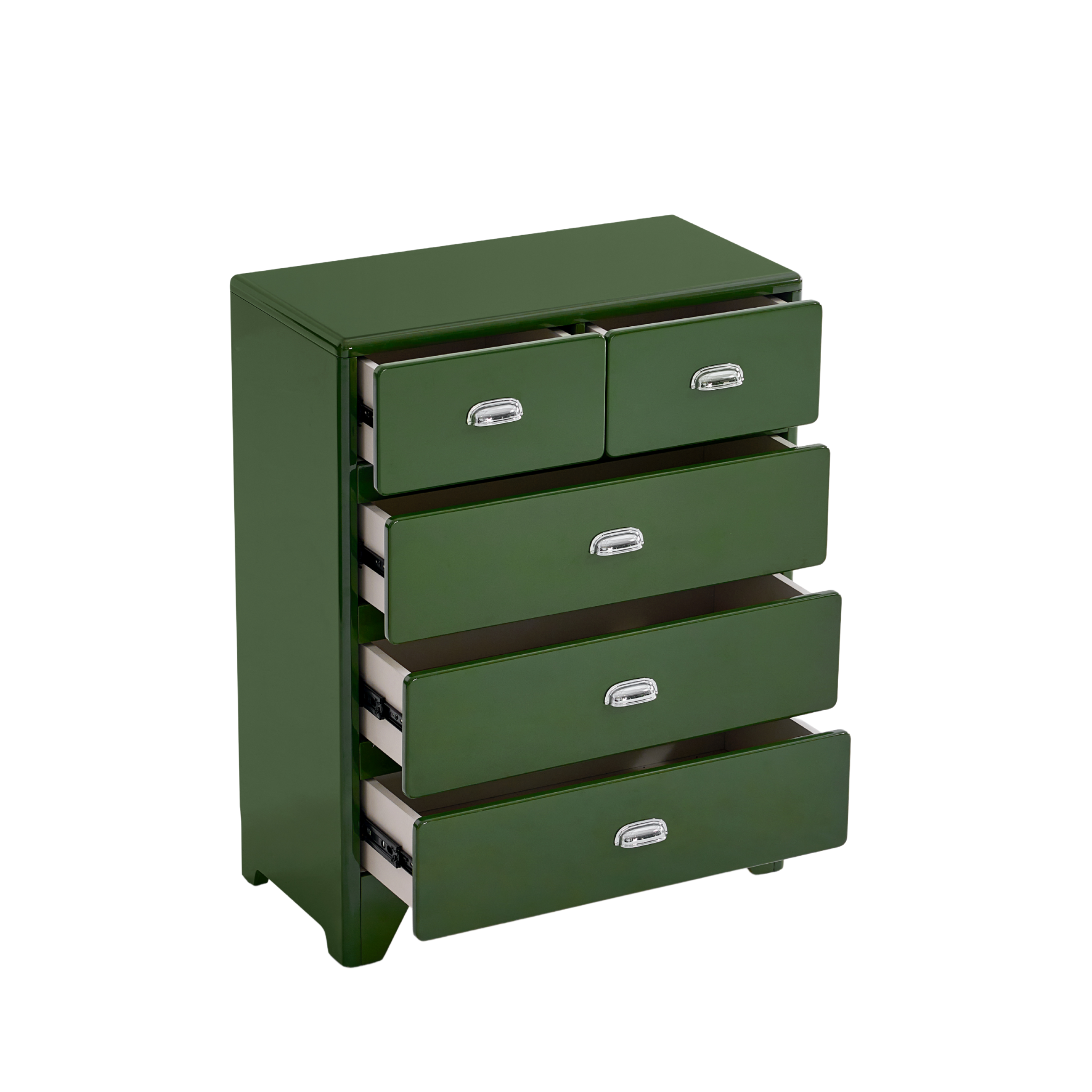Linspire Willow Wide Chest of 5 Drawers, Green