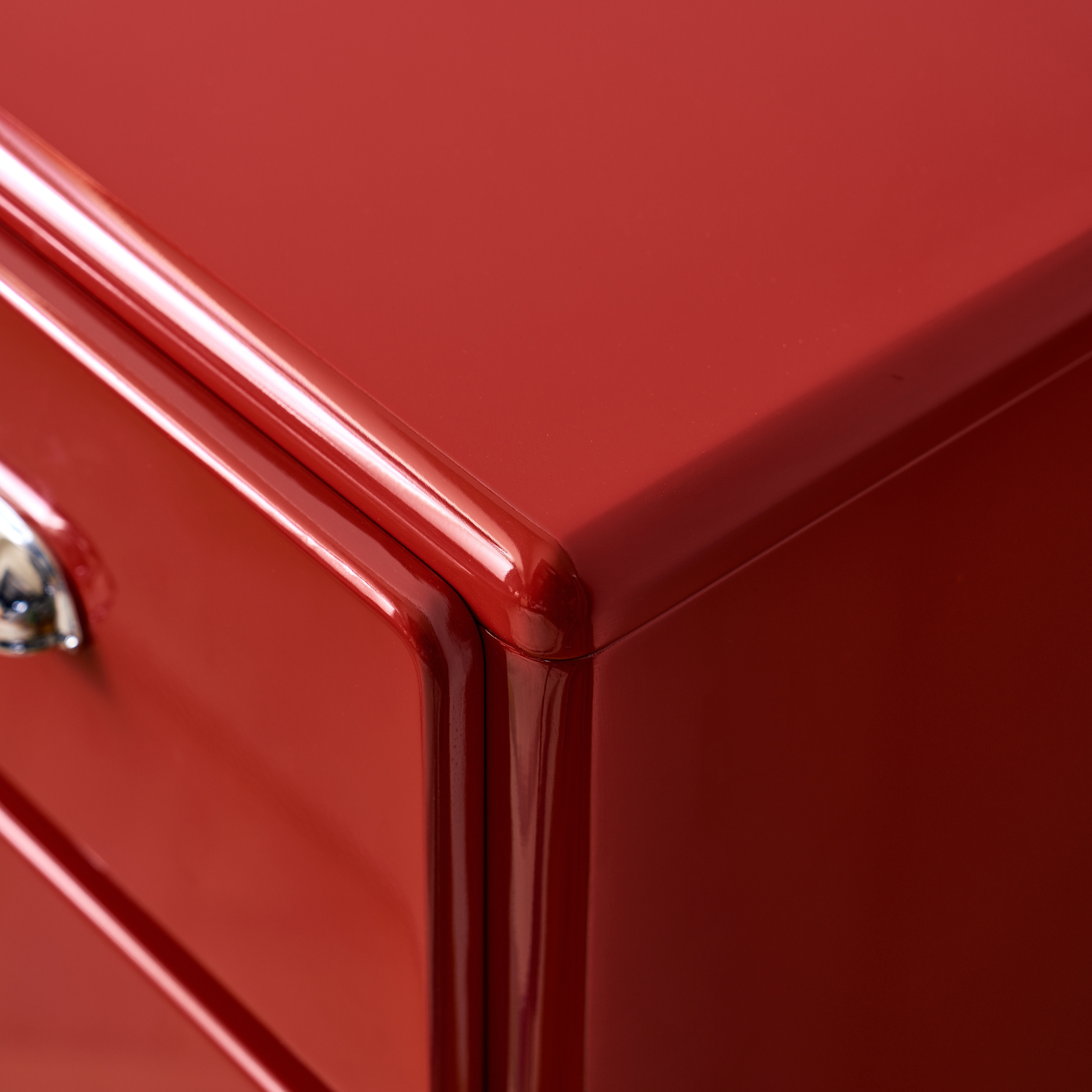 Linspire Willow Narrow Chest of 5 Drawers, Red