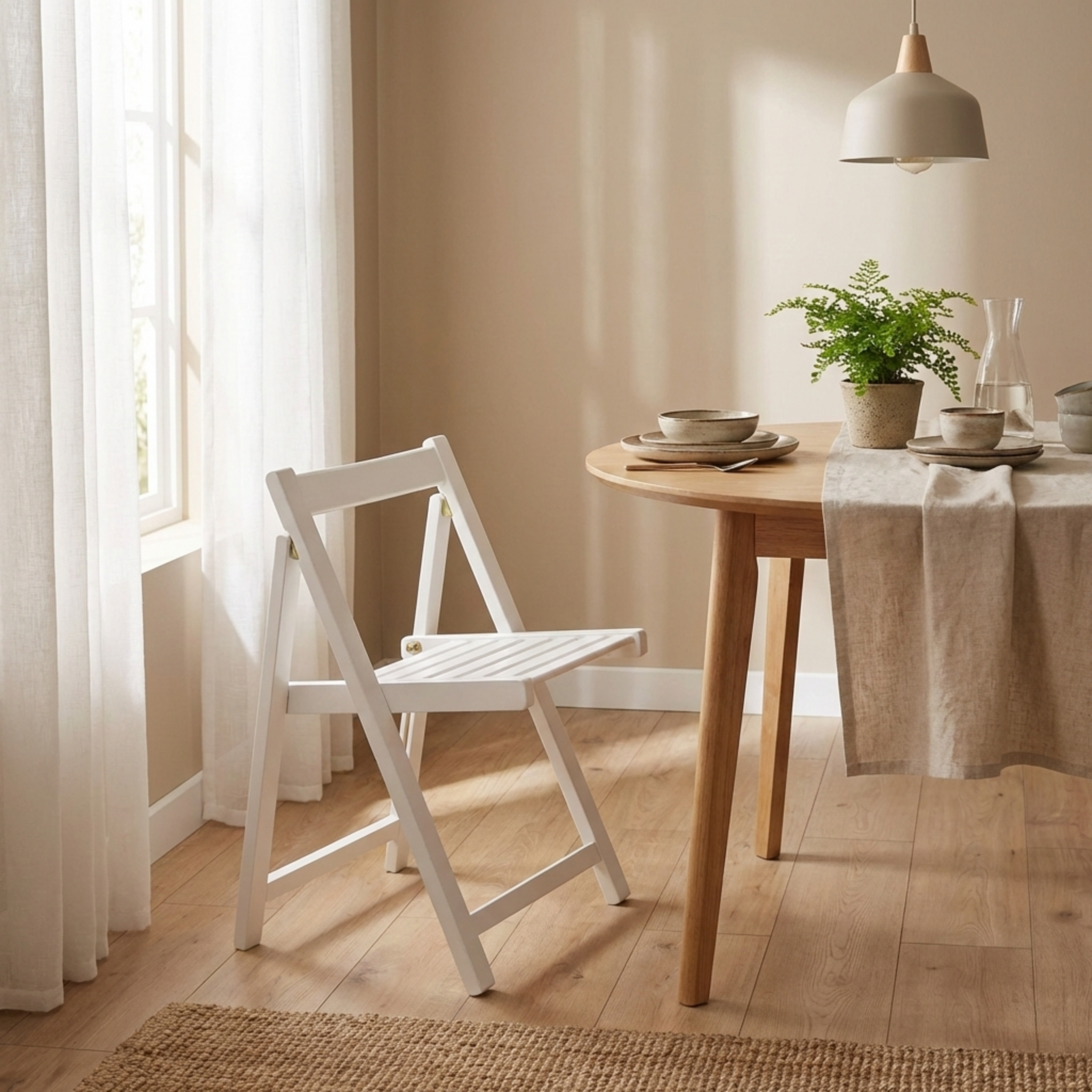 Loft Nordic Dining Chair, White, Set of 2