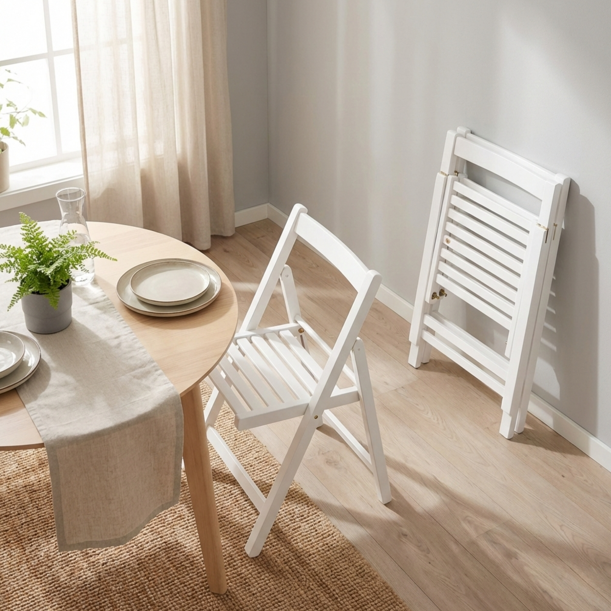 Loft Nordic Dining Chair, White, Set of 2