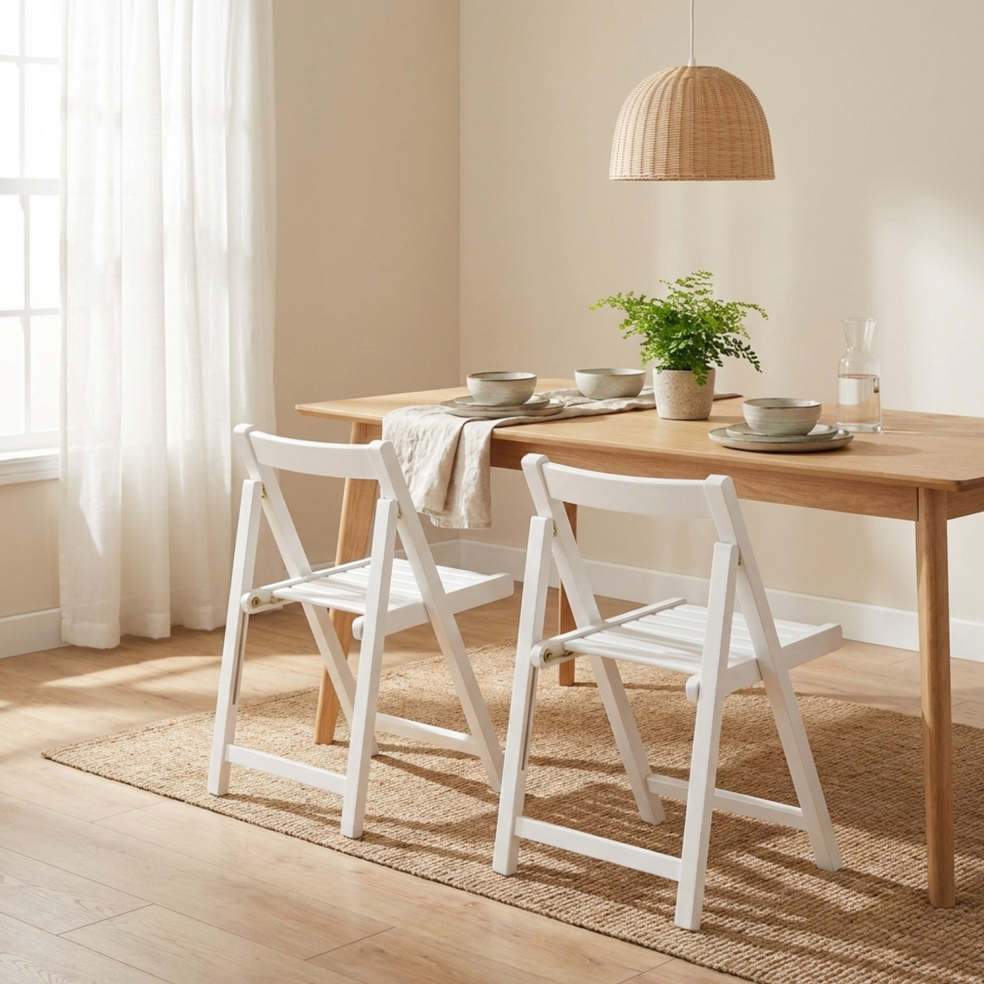 Loft Nordic Dining Chair, White, Set of 2