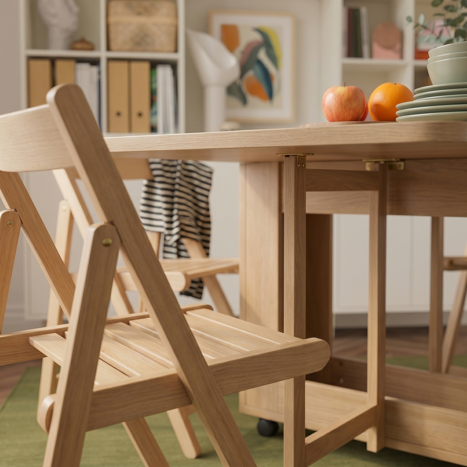 Loft Nordic Dining Chair, Natural Wood, Set of 2