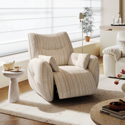 Linspire Nest Recliner Chair, Fabric, Beige & White