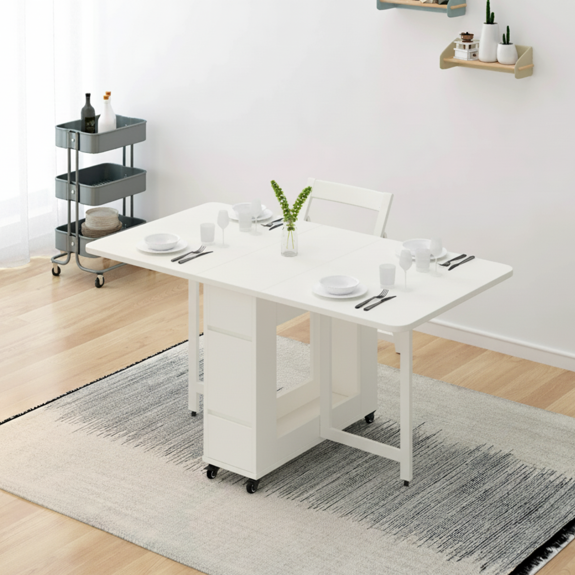 Loft Nordic Gateleg Table, White