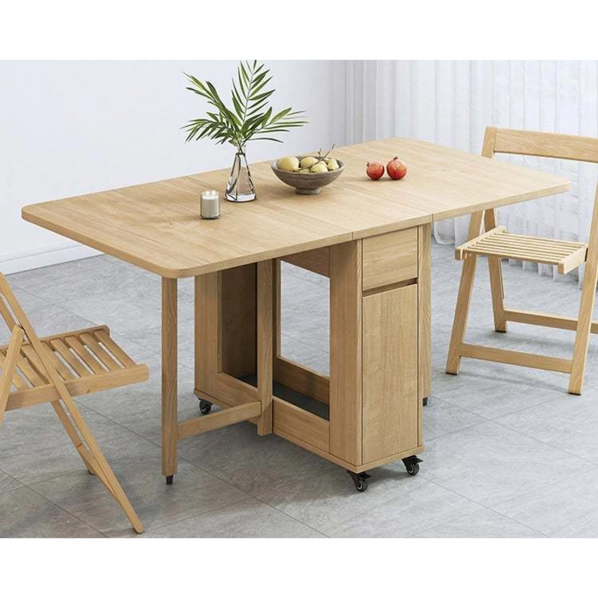 Loft Nordic Gateleg Table, Natural Wood