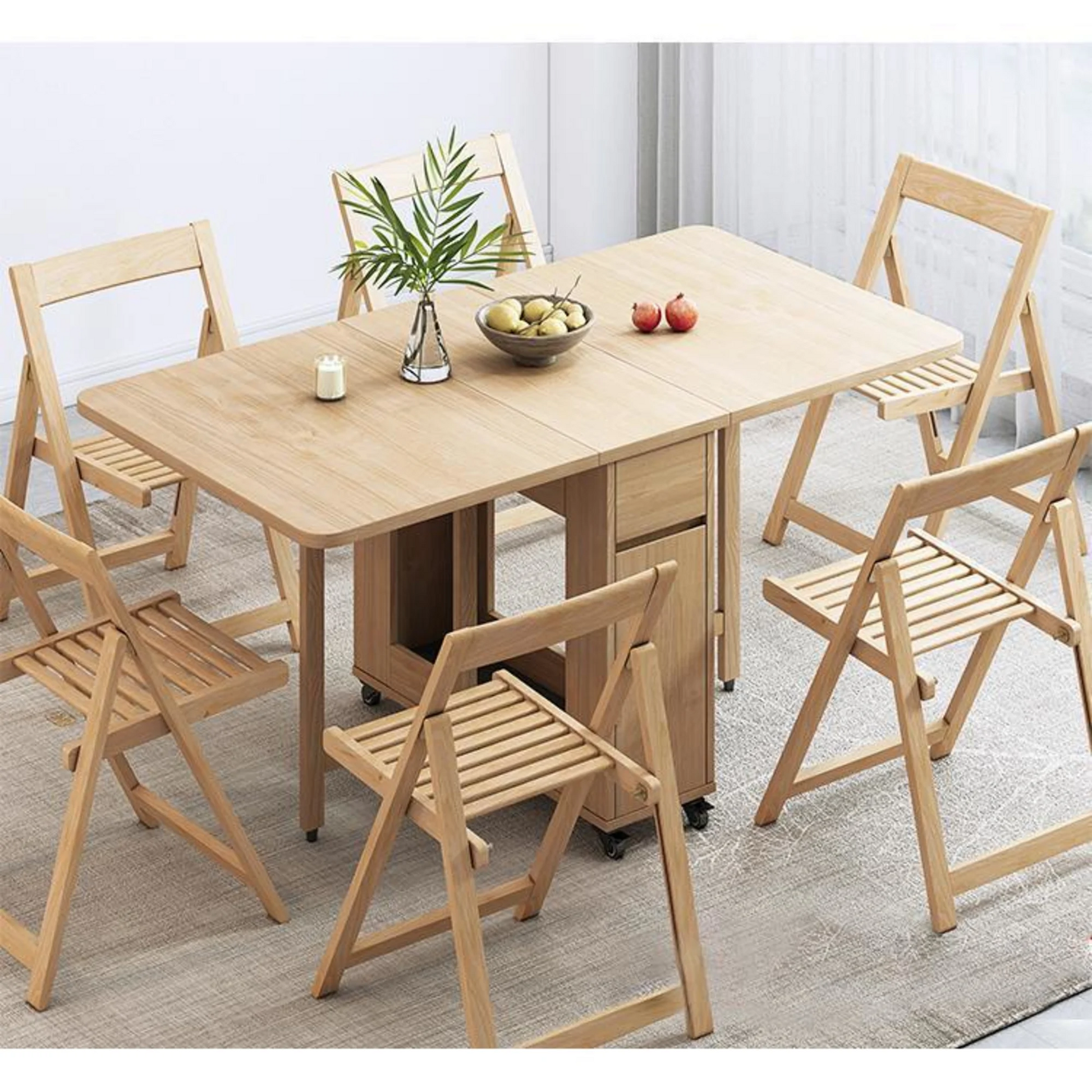 Loft Nordic Gateleg Table, Natural Wood