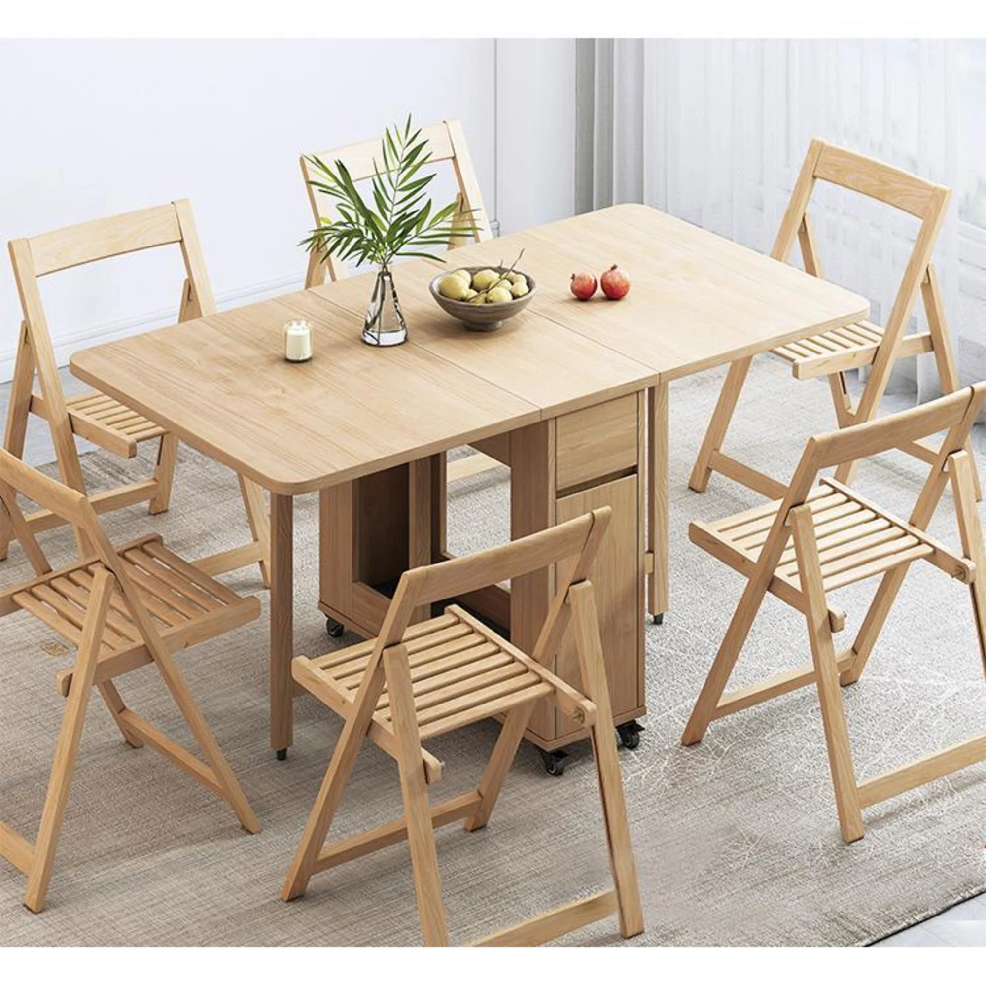 Loft Nordic Gateleg Table, Natural Wood