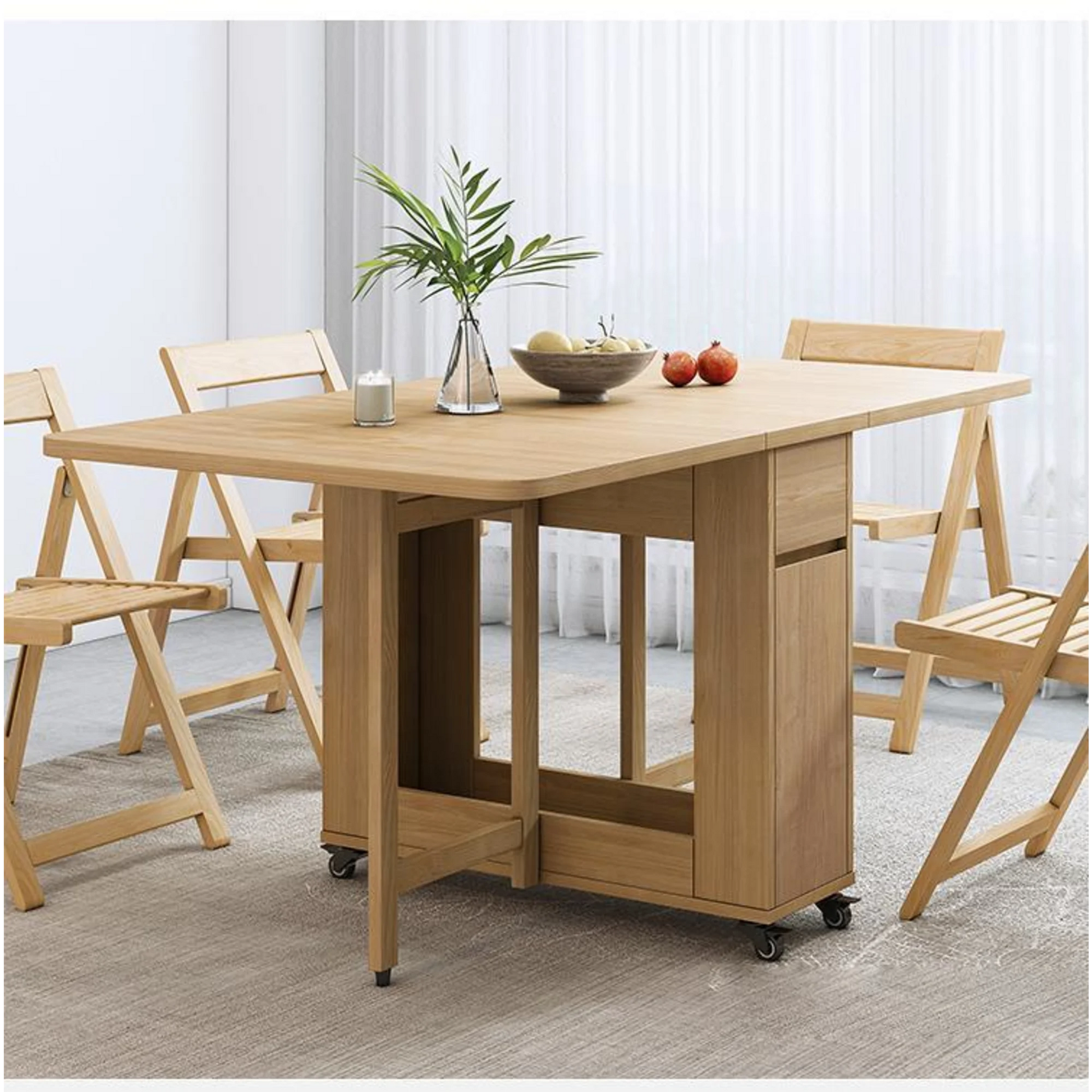 Loft Nordic Gateleg Table, Natural Wood