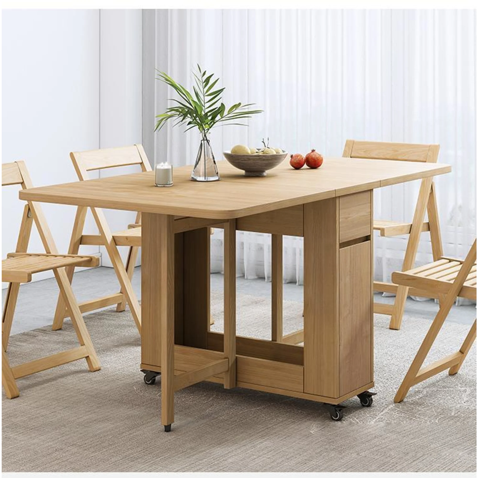 Loft Nordic Gateleg Table, Natural Wood