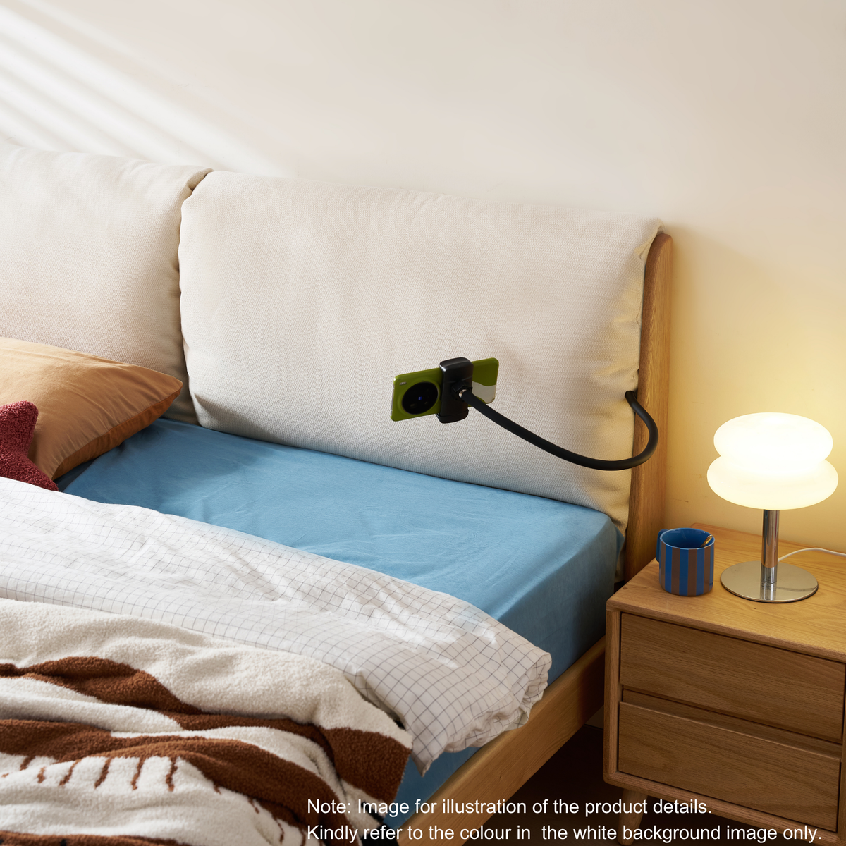 Linspire Aspen Solid Wood Bed Frame, Off-White & Dark Wood
