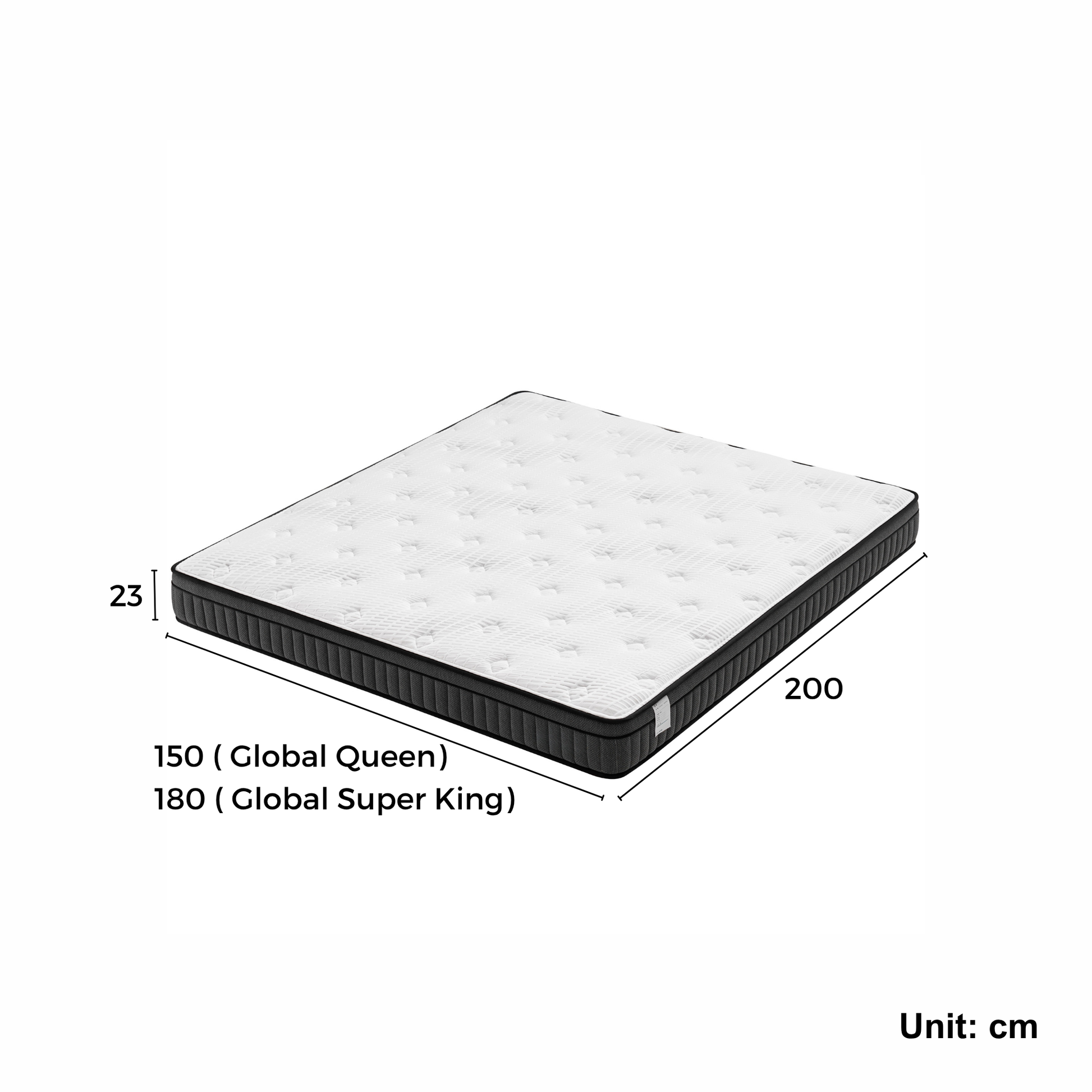 Linspire Slora Dual-Sided Hybrid Mattress - Medium Firm, White