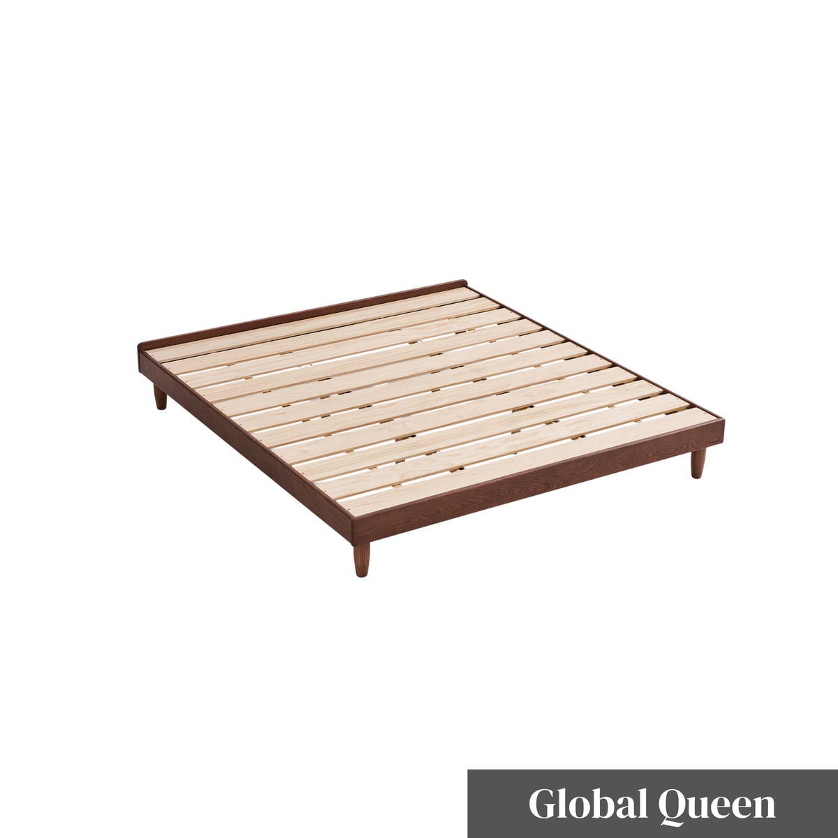 Linspire Aspen Solid Wood Bed Base, Dark Wood