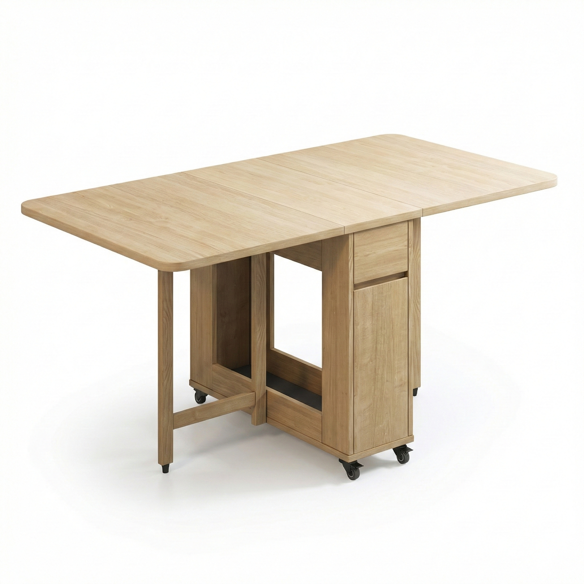 Loft Nordic Gateleg Table with 4 chairs, Natural Wood