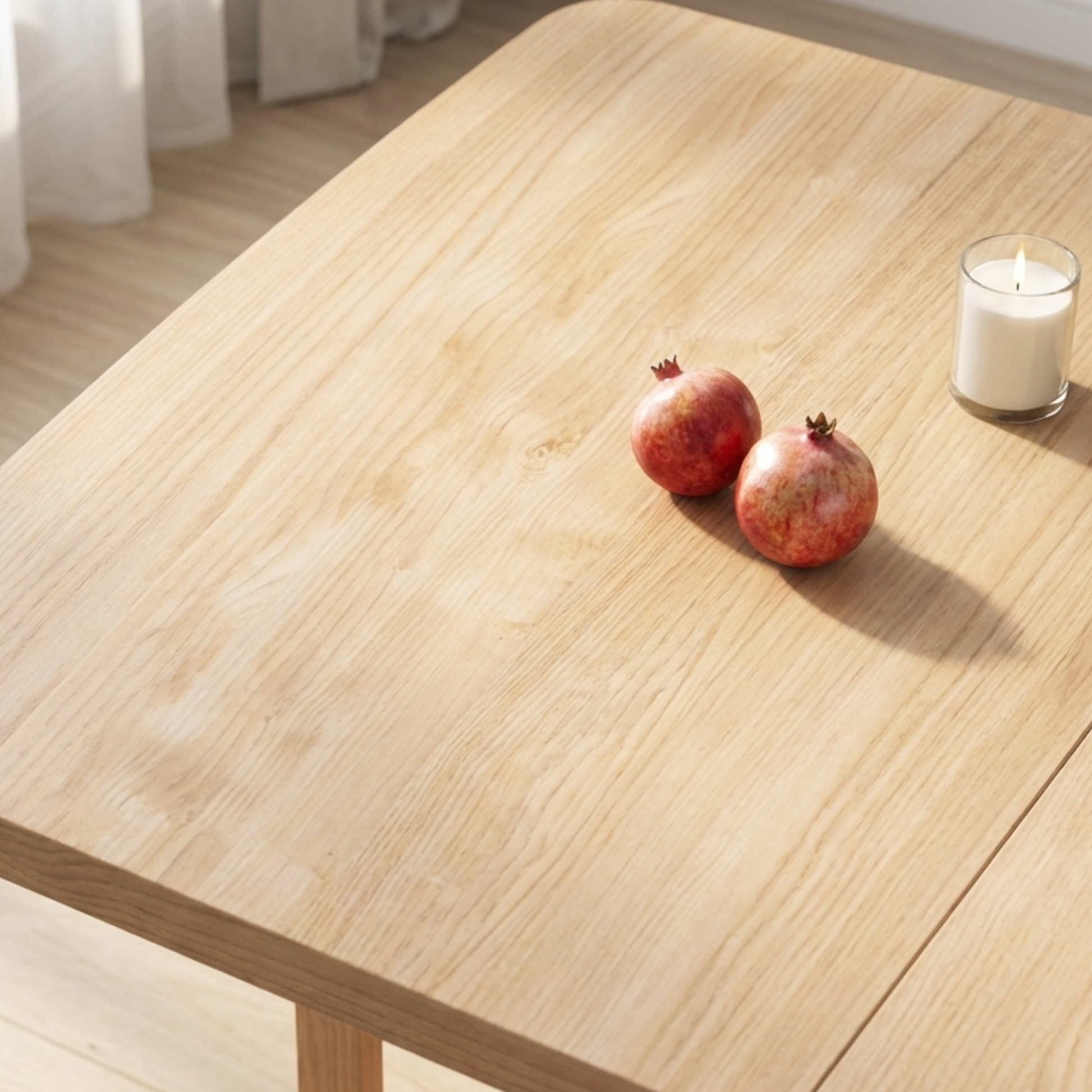 Loft Nordic Gateleg Table with 4 chairs, Natural Wood