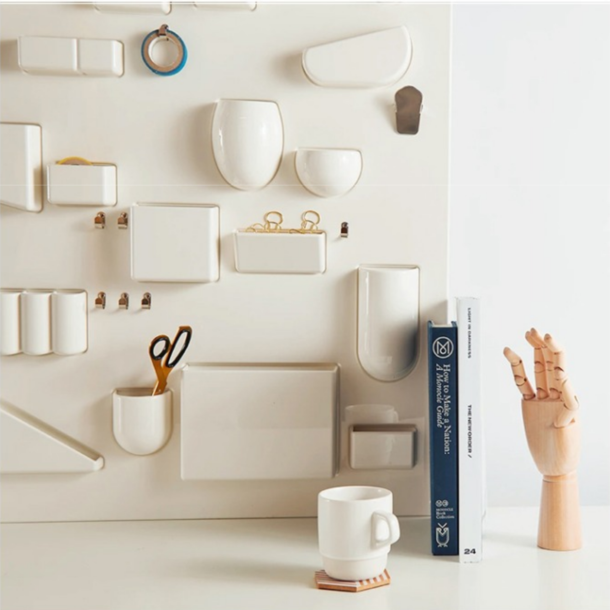MODE Pico Wall-mounted Pegboard, White