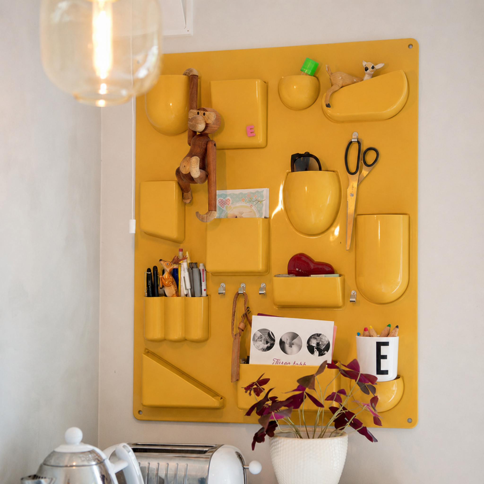 MODE Pico Wall-mounted Pegboard, Yellow