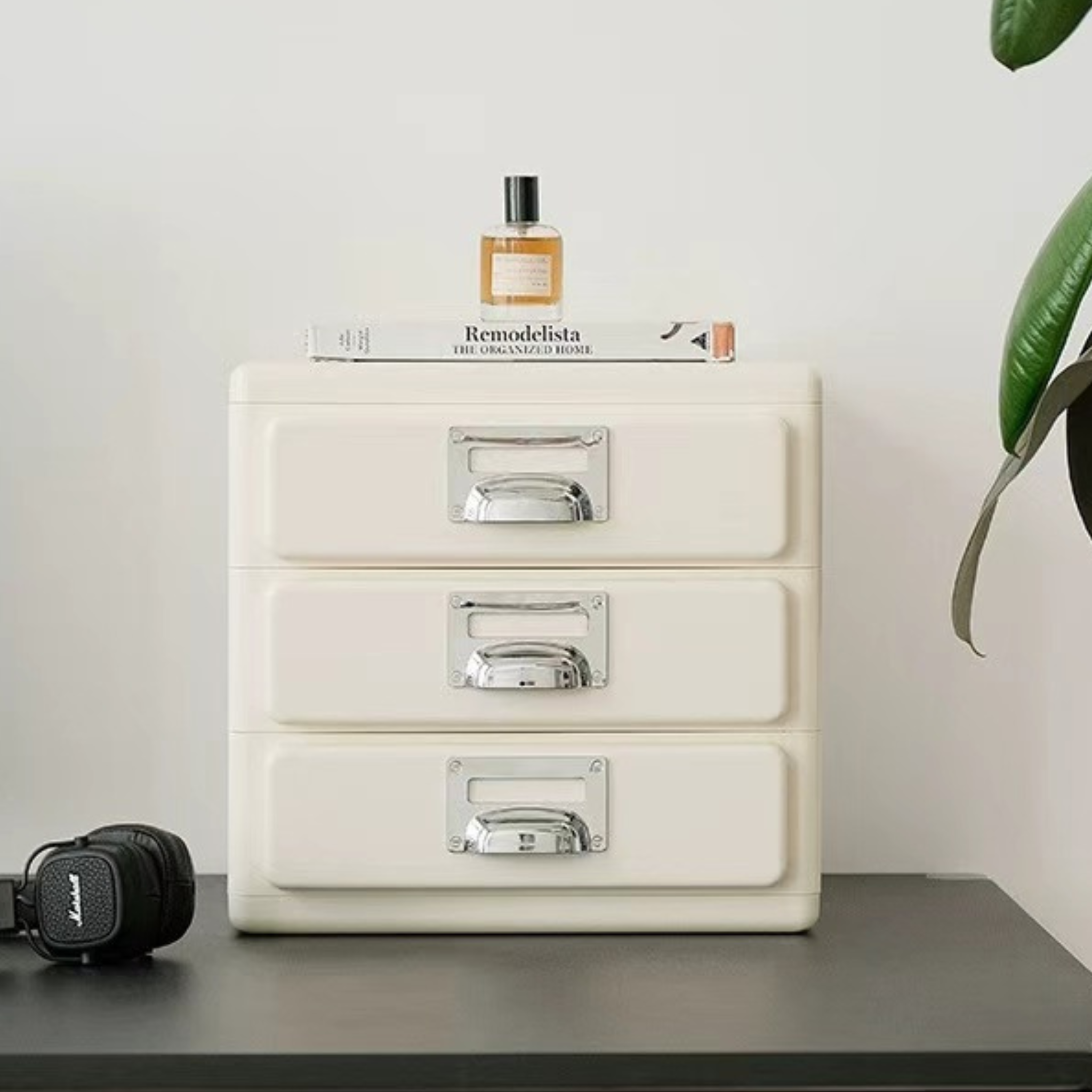 MODE Cubo Desktop Storage Drawer Unit, Off-White