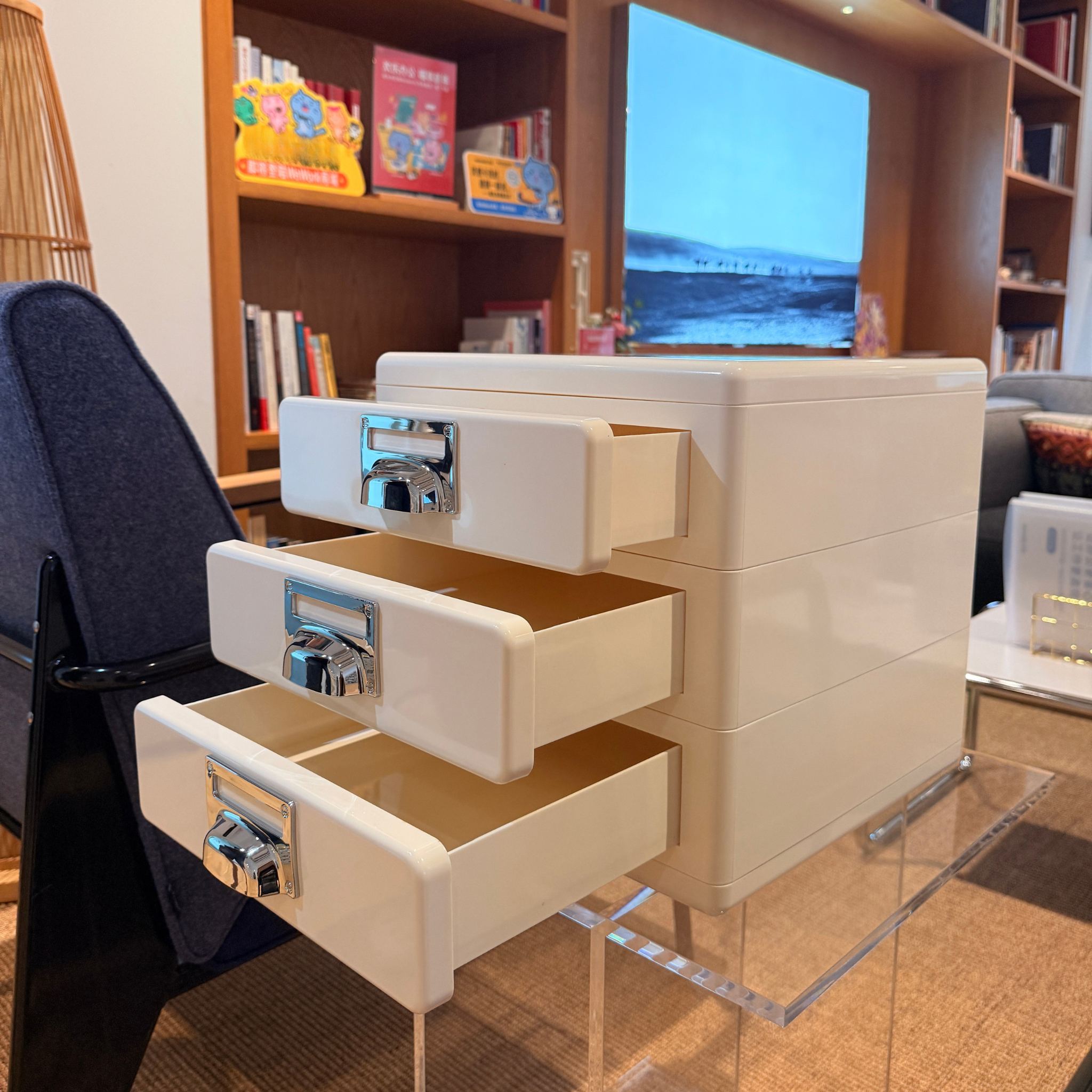 MODE Cubo Desktop Storage Drawer Unit, Off-White