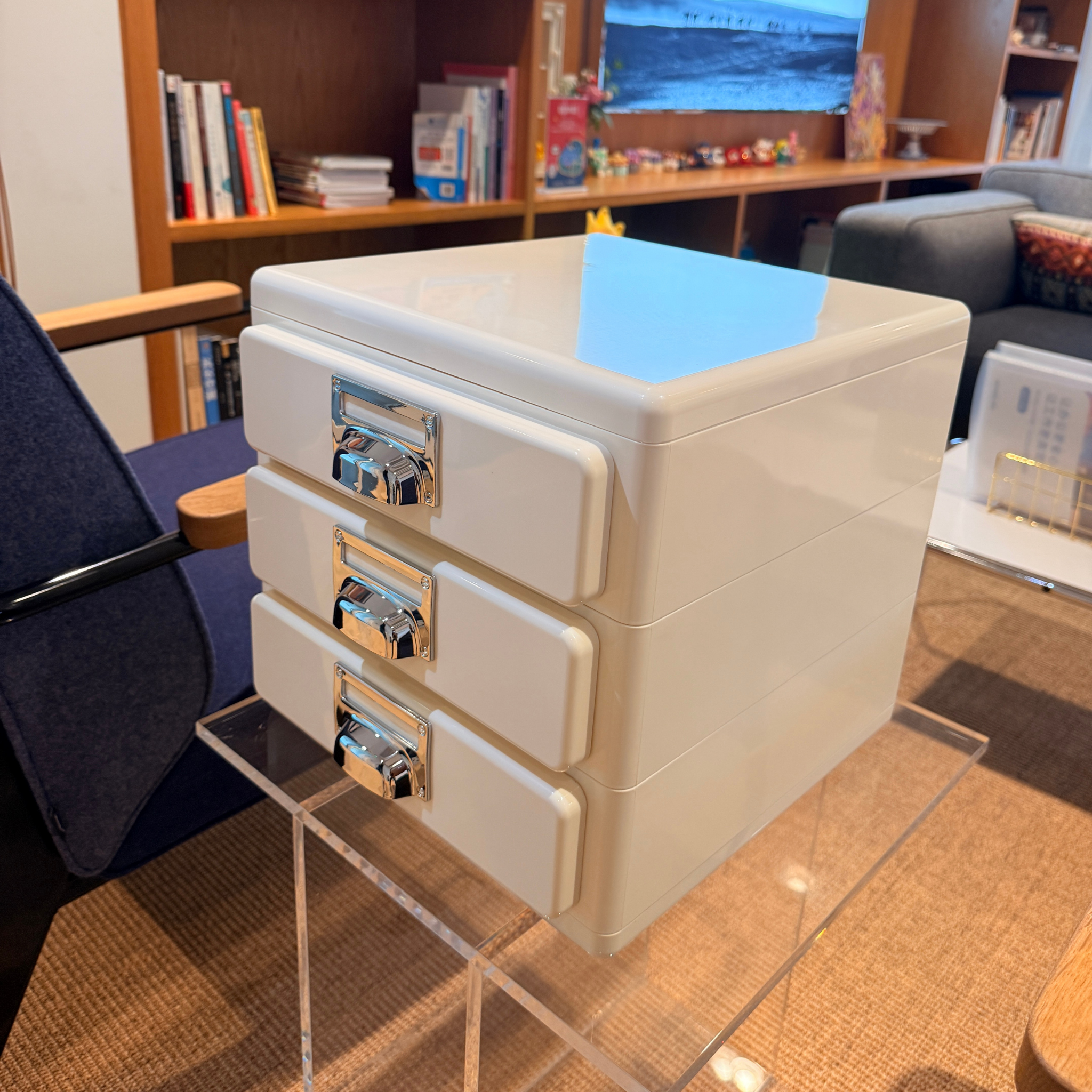 MODE Cubo Desktop Storage Drawer Unit, Off-White