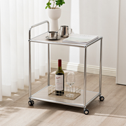 MODE Rolla 2 Tier Trolley with Open Shelf, Ivory